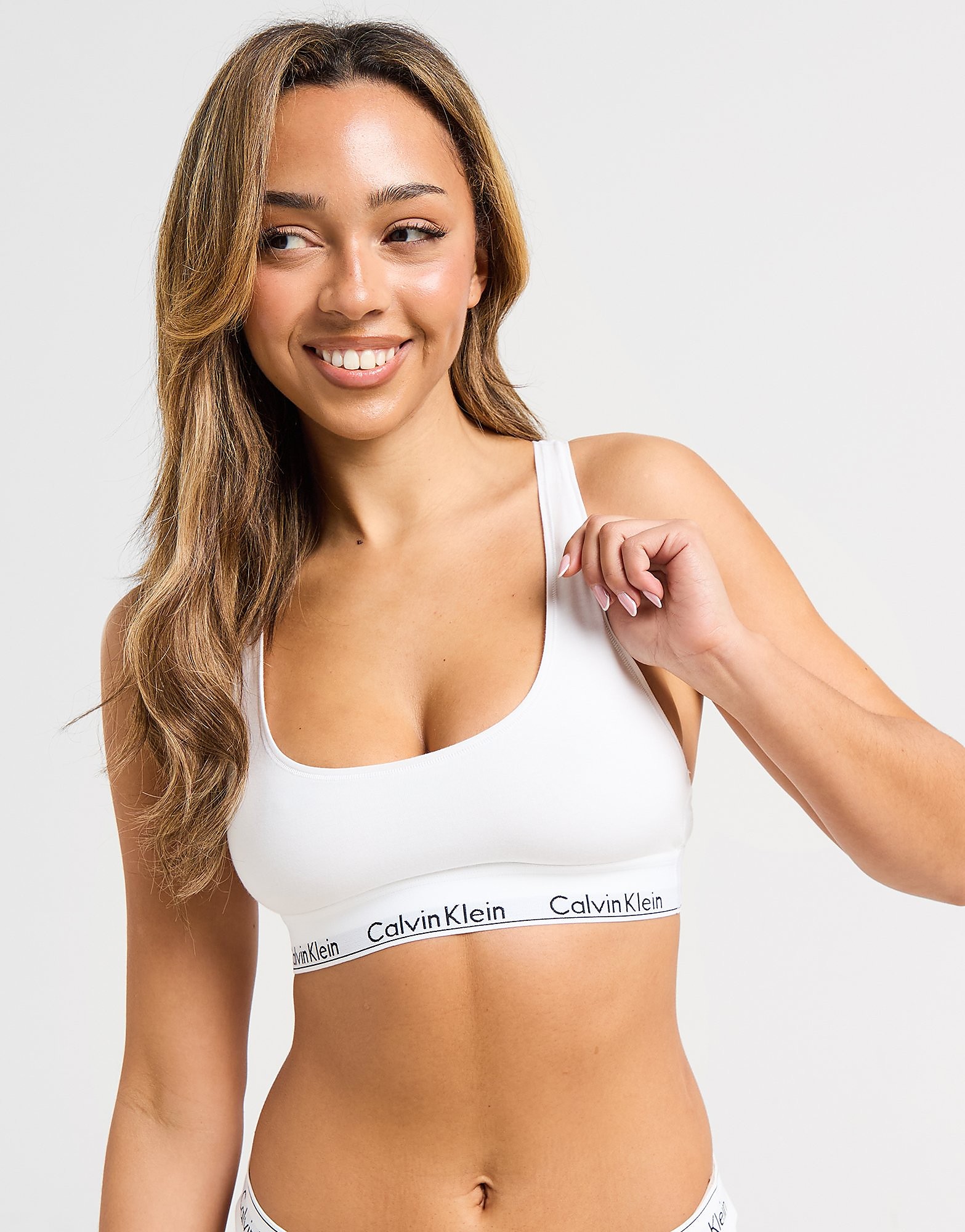 Calvin klein underwear modern cotton bralette womens valkoinen