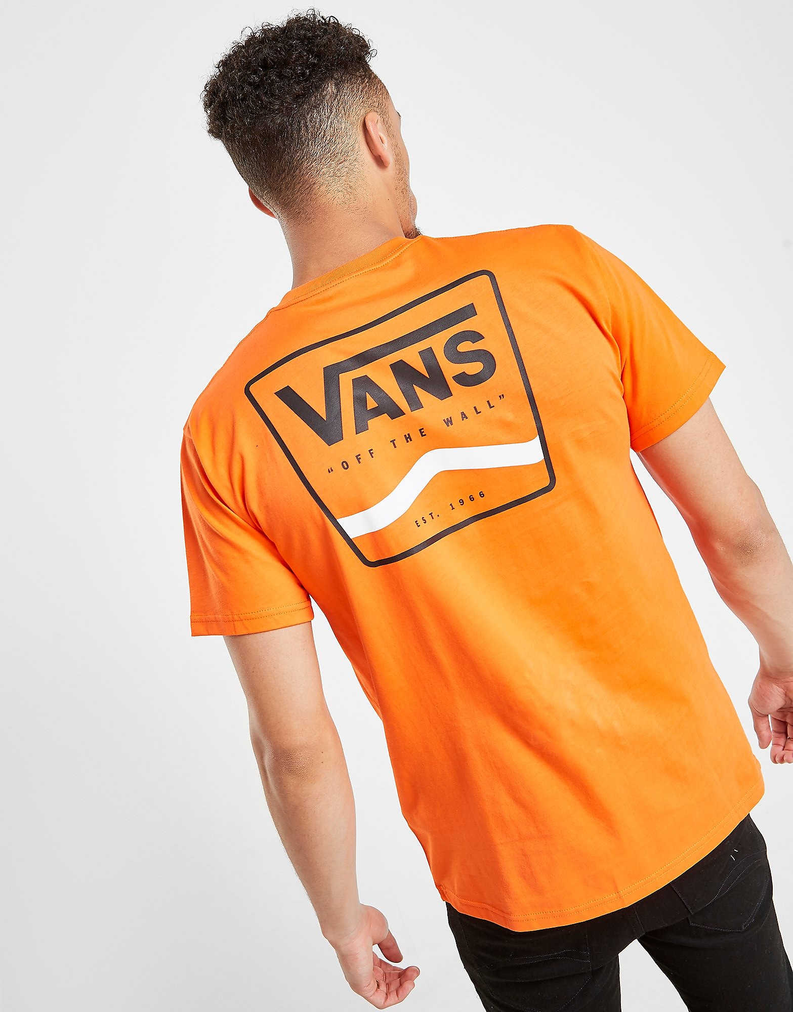 Vans Sidestripe T Shirt Heren Alleen Bij Jd Oranje vans kopen in de aanbieding