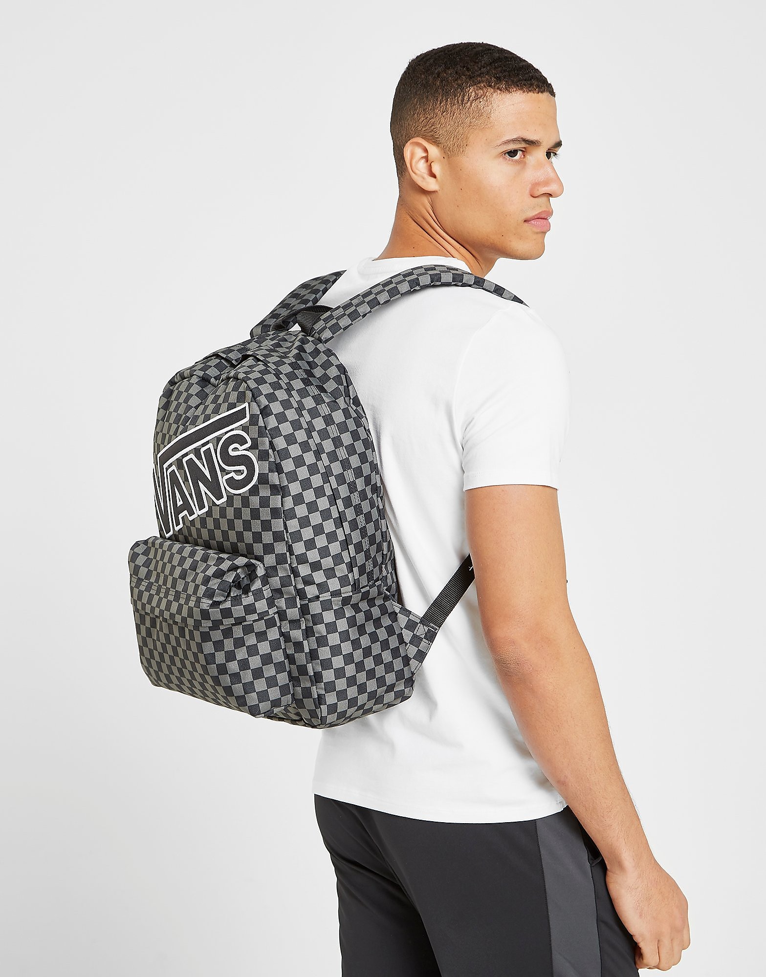 Vans Check Backpack - Grey/Black - Kids, Grey/Black