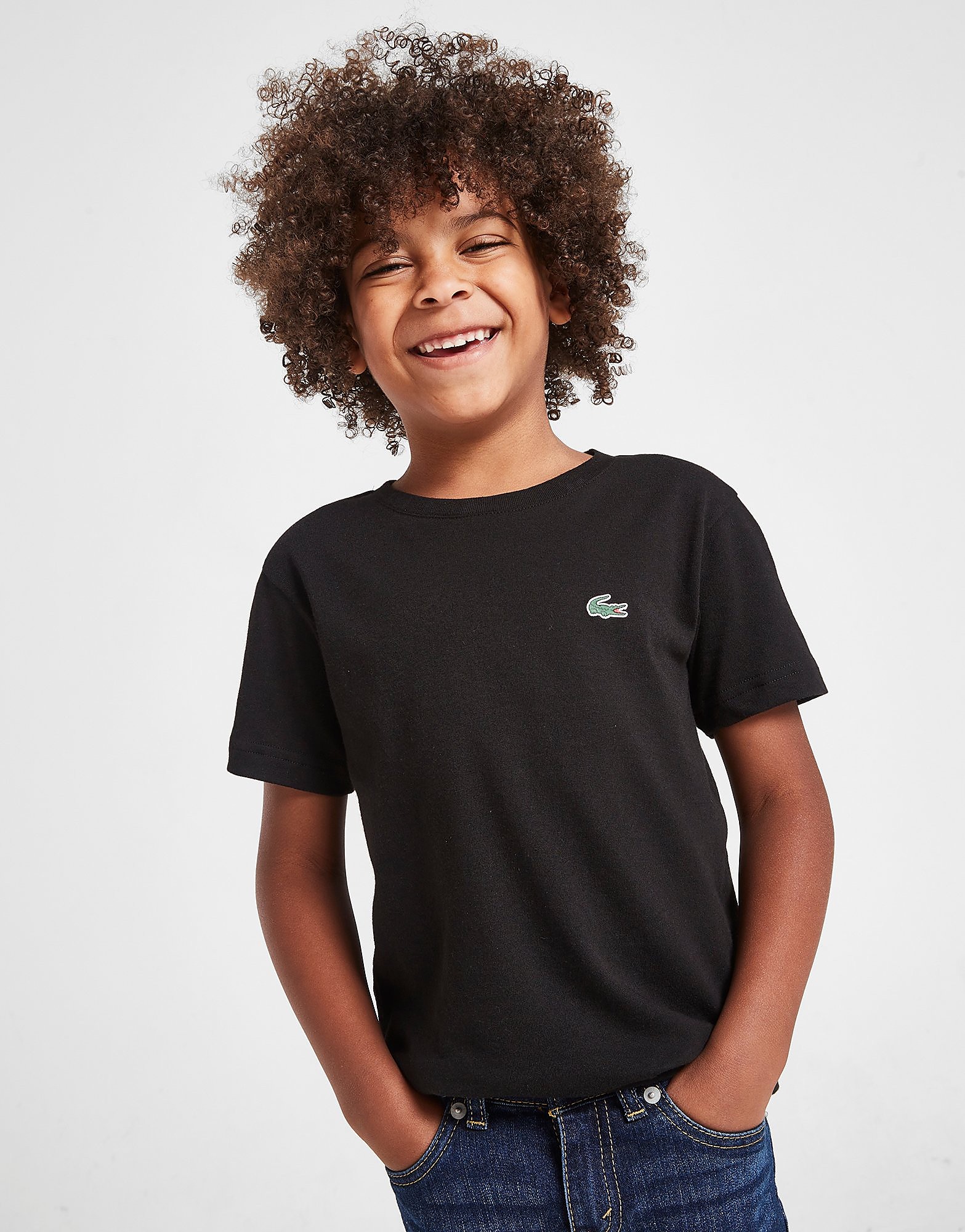 Lacoste Small Logo T-Shirt - Black/Green - Kids, Black/Green