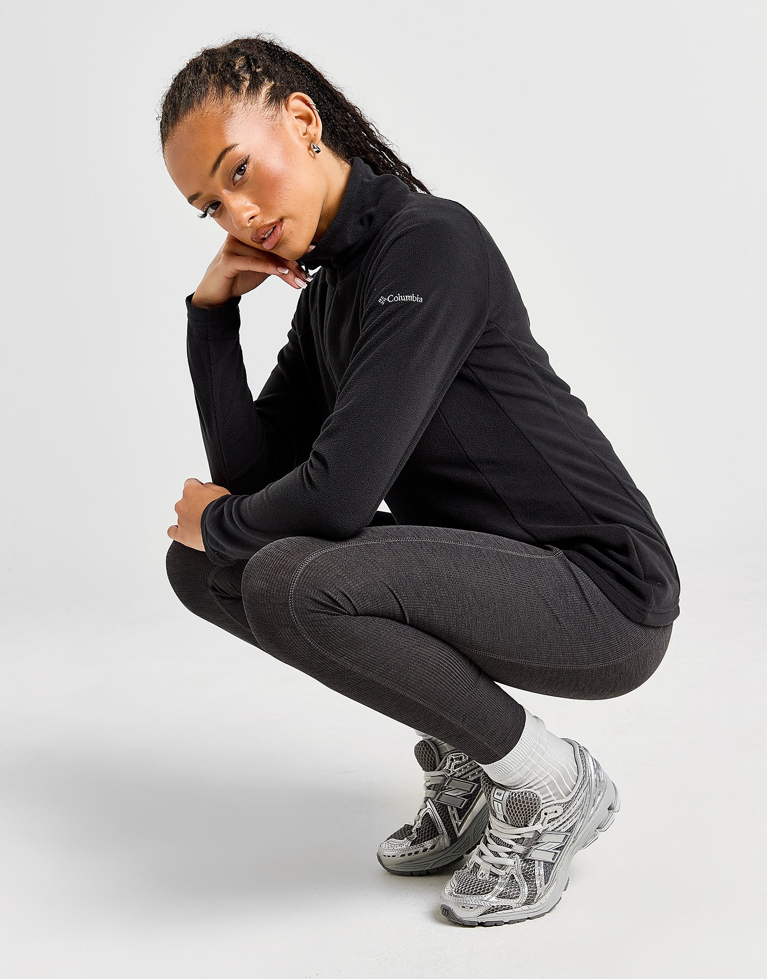 

Columbia Glacial Polar Fleece 1/4 Zip Top - Black - Womens, Black