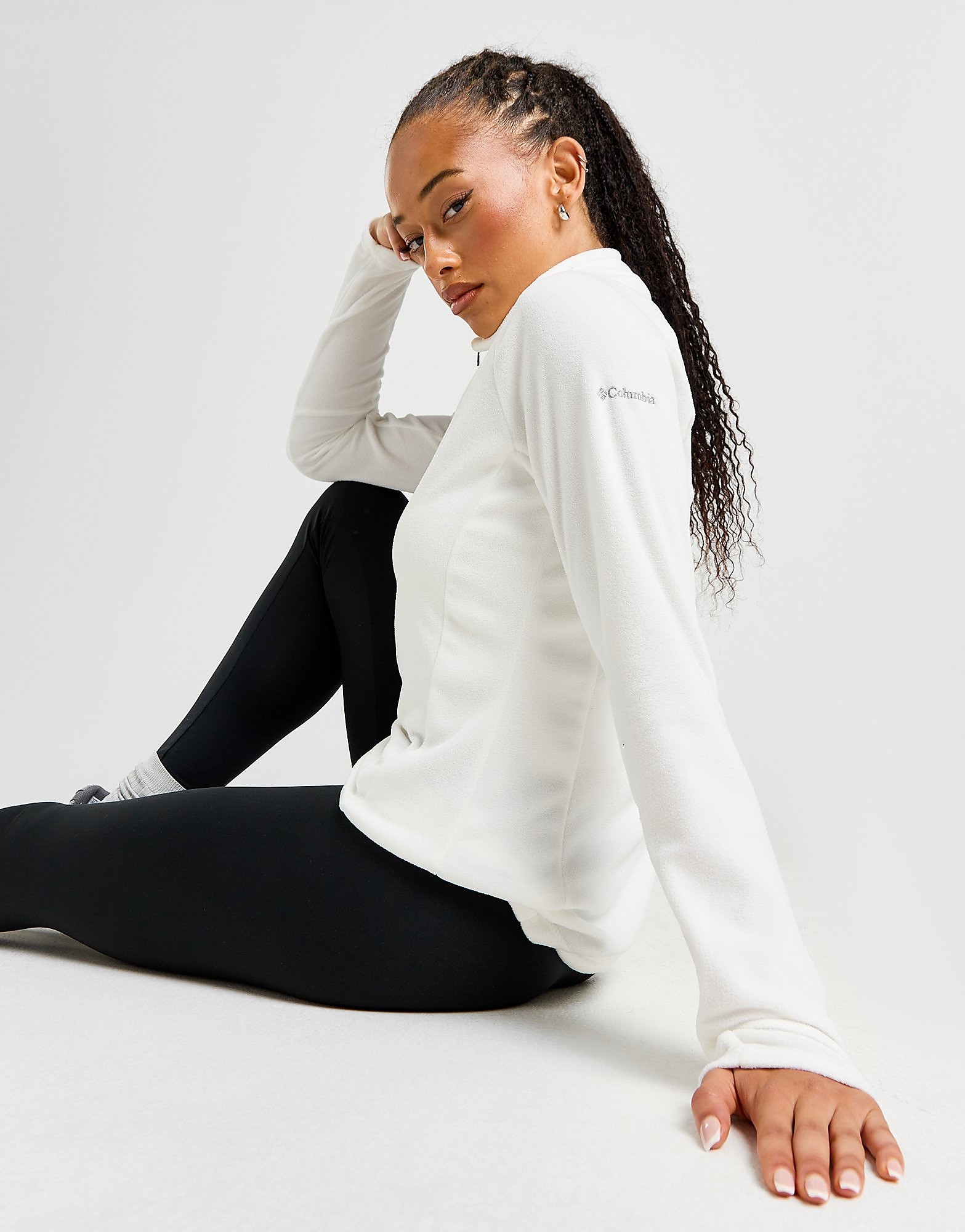 

Columbia Glacial Polar Fleece 1/4 Zip Top - White - Womens, White