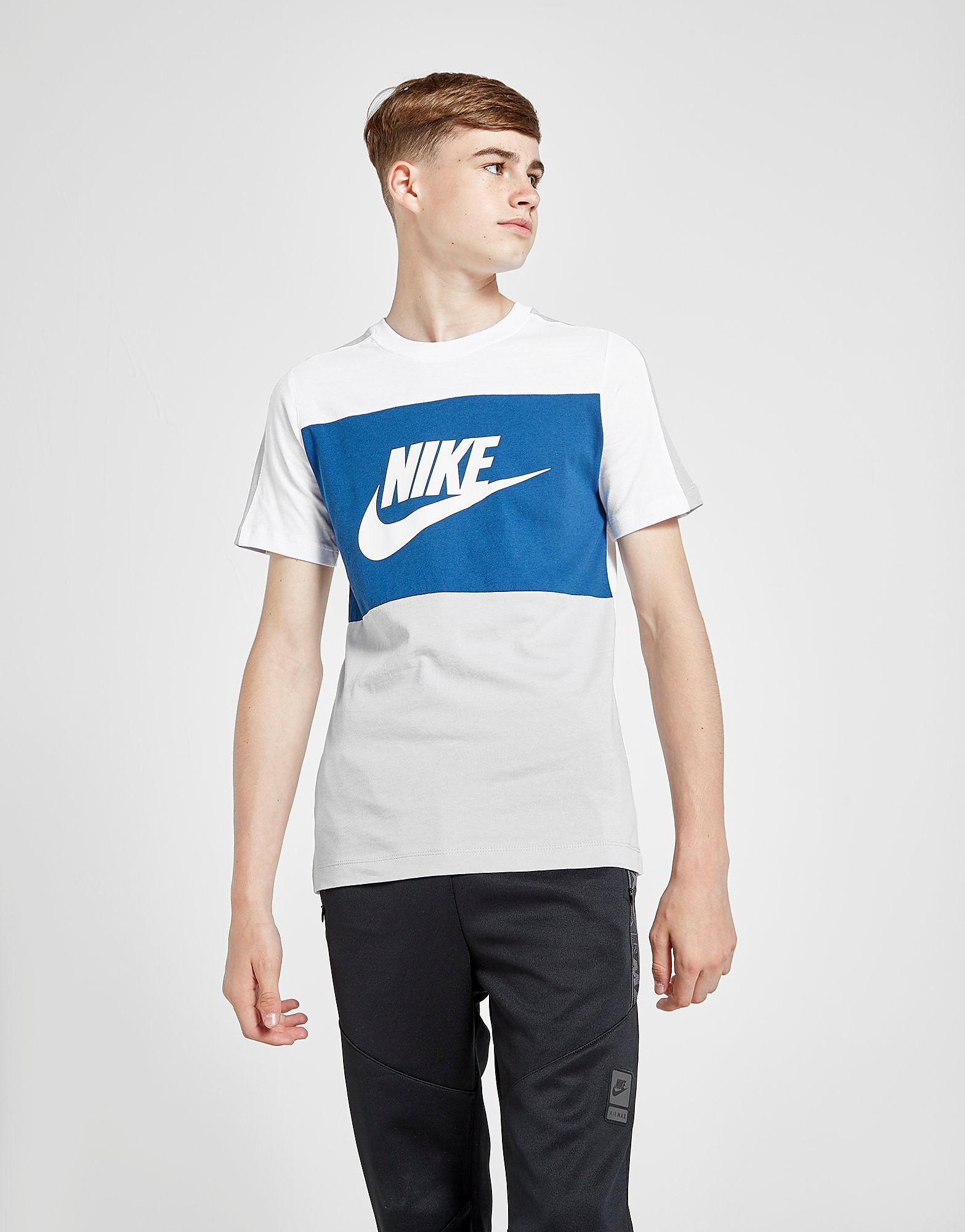 

Nike Hybrid T-Shirt Junior - White/Grey/Blue - Kids, White/Grey/Blue