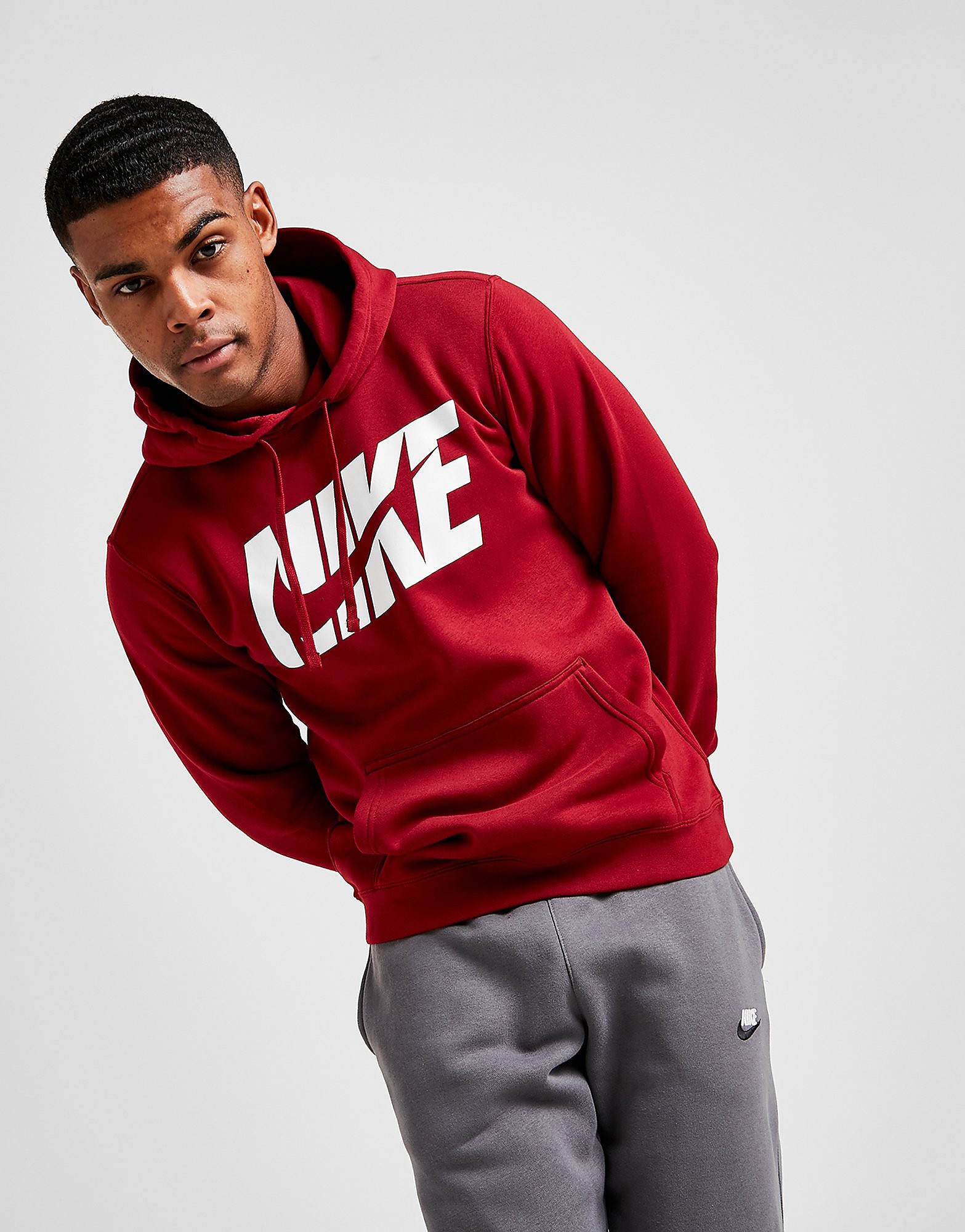 Nike Club Hoodie Heren Rood nike kopen in de aanbieding