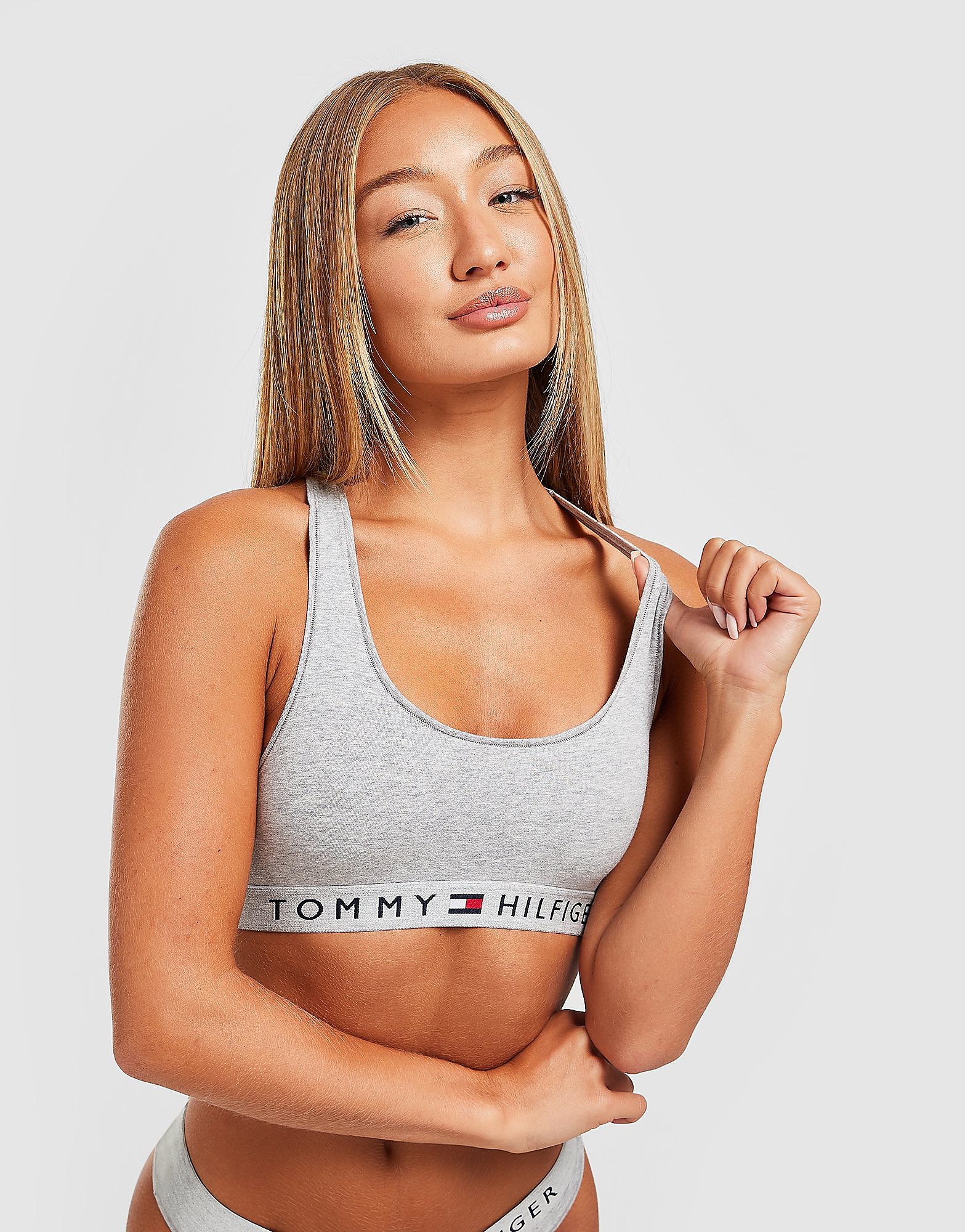 

Tommy Hilfiger Underwear Logo Bralette - Grey/Navy - Womens, Grey/Navy