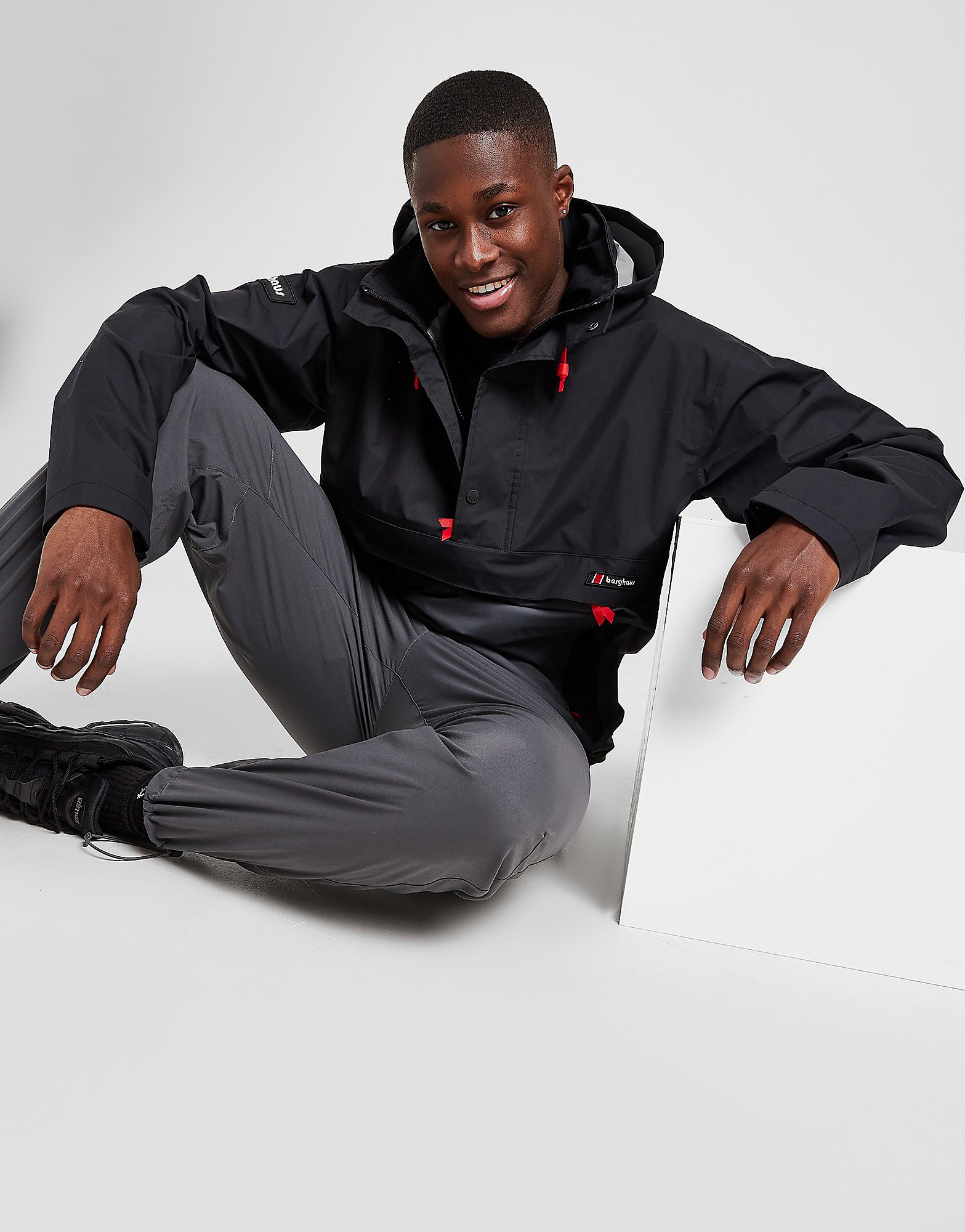 Berghaus Ski Smock '86 Lightweight Jacket - Black/Grey - Mens, Black/Grey