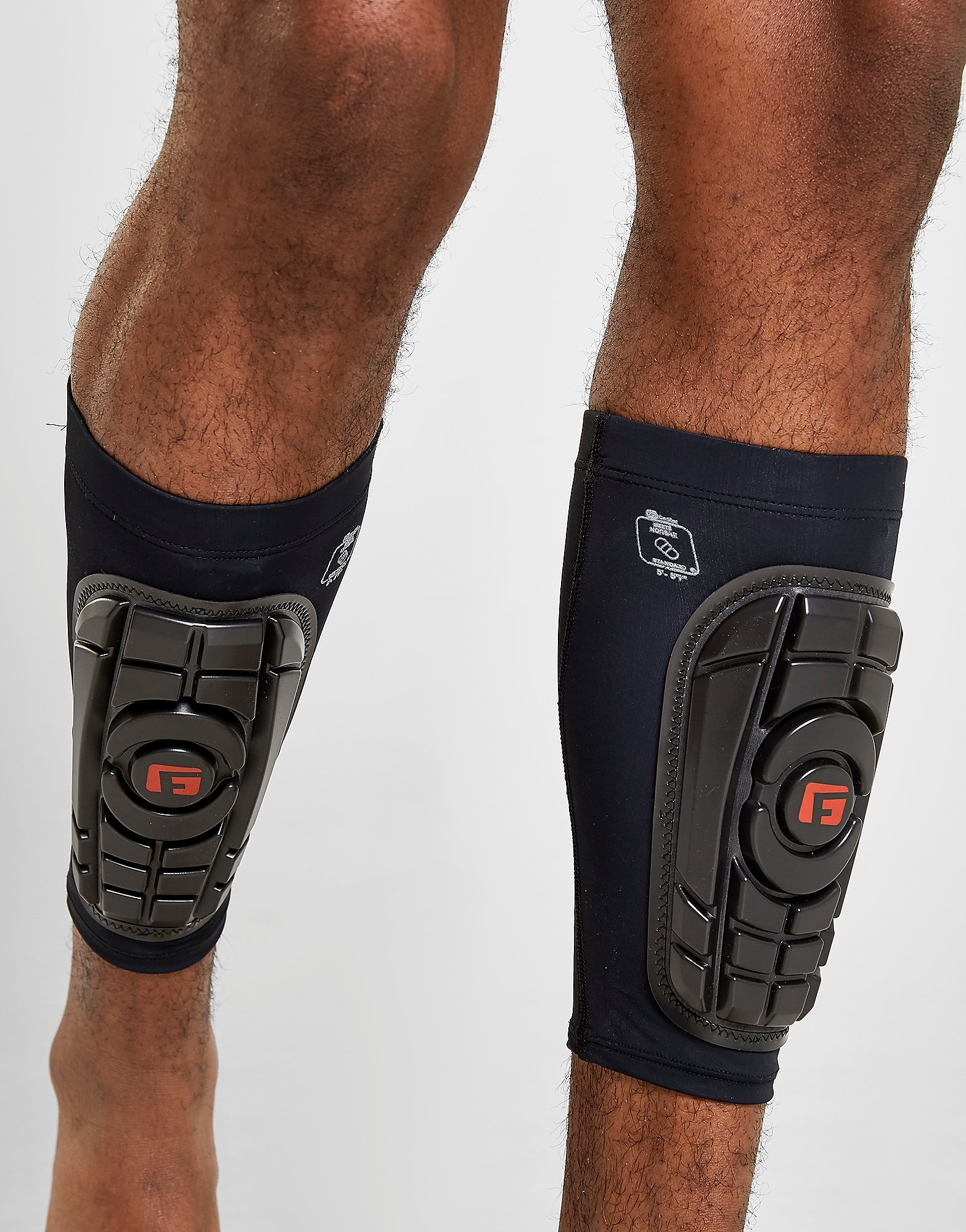 G-Form Pro Elite Shinguards - Black/Red - Mens, Black/Red