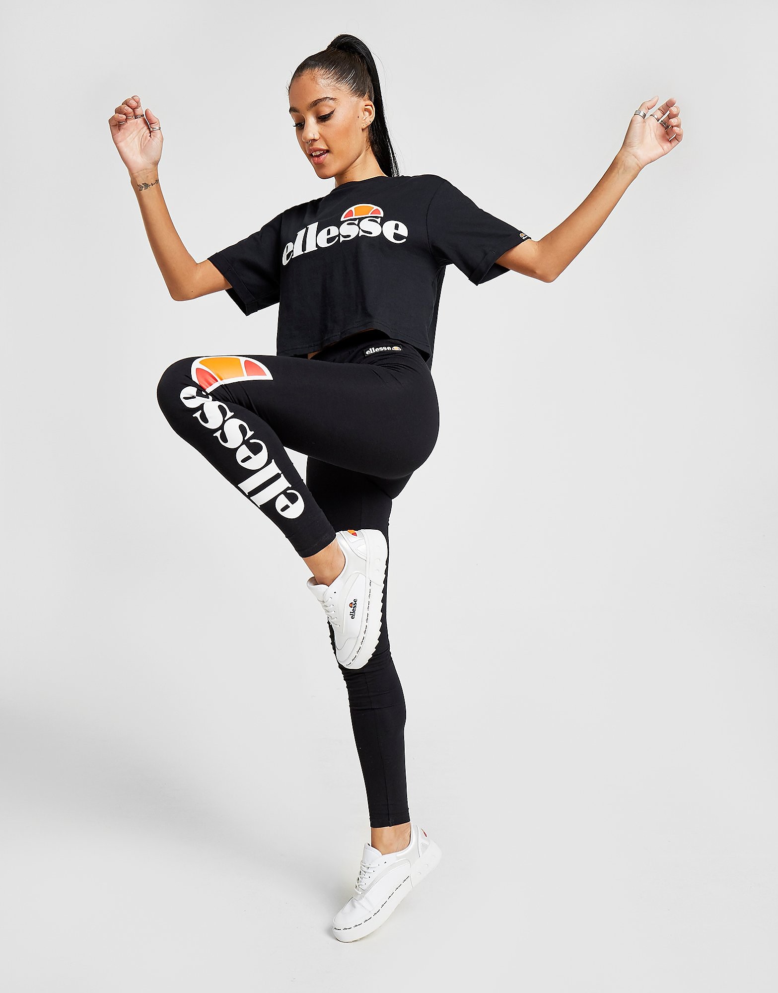 

Ellesse Logo Leggings - Only at JD - Black/White - Womens, Black/White