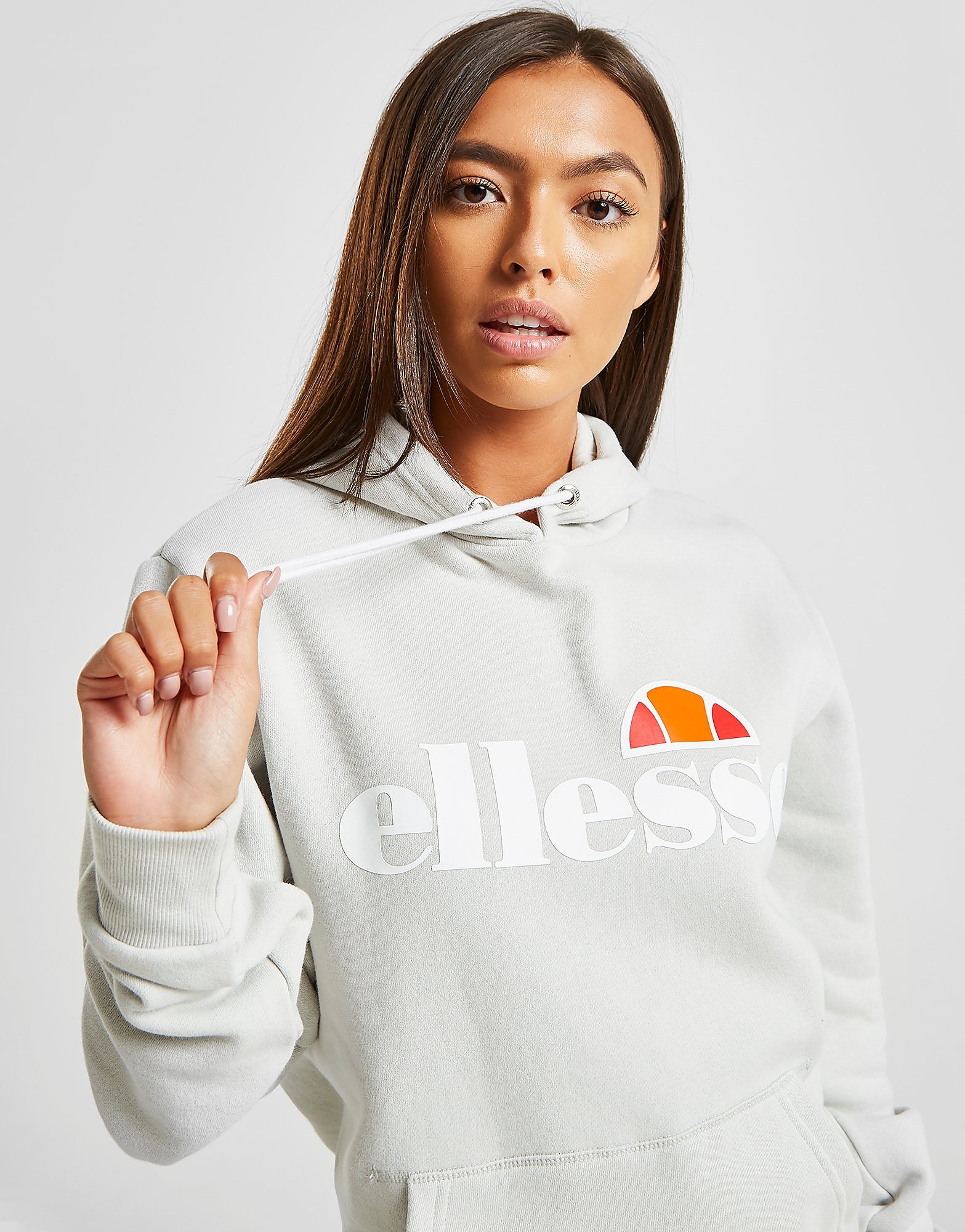 

Ellesse Core Boyfriend Logo Hoodie - Grey/White - Womens, Grey/White