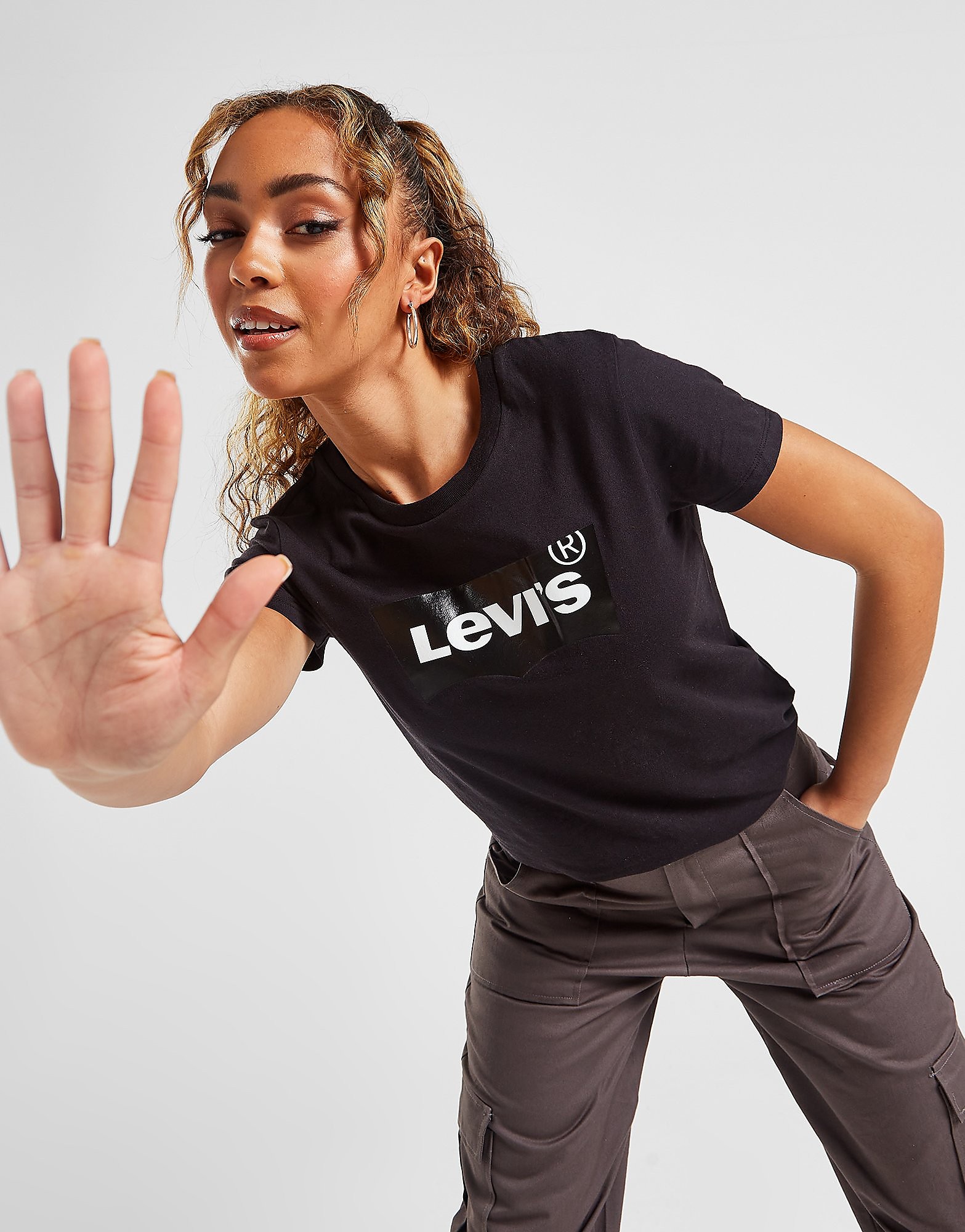

Levis Batwing T-Shirt - Black - Womens, Black