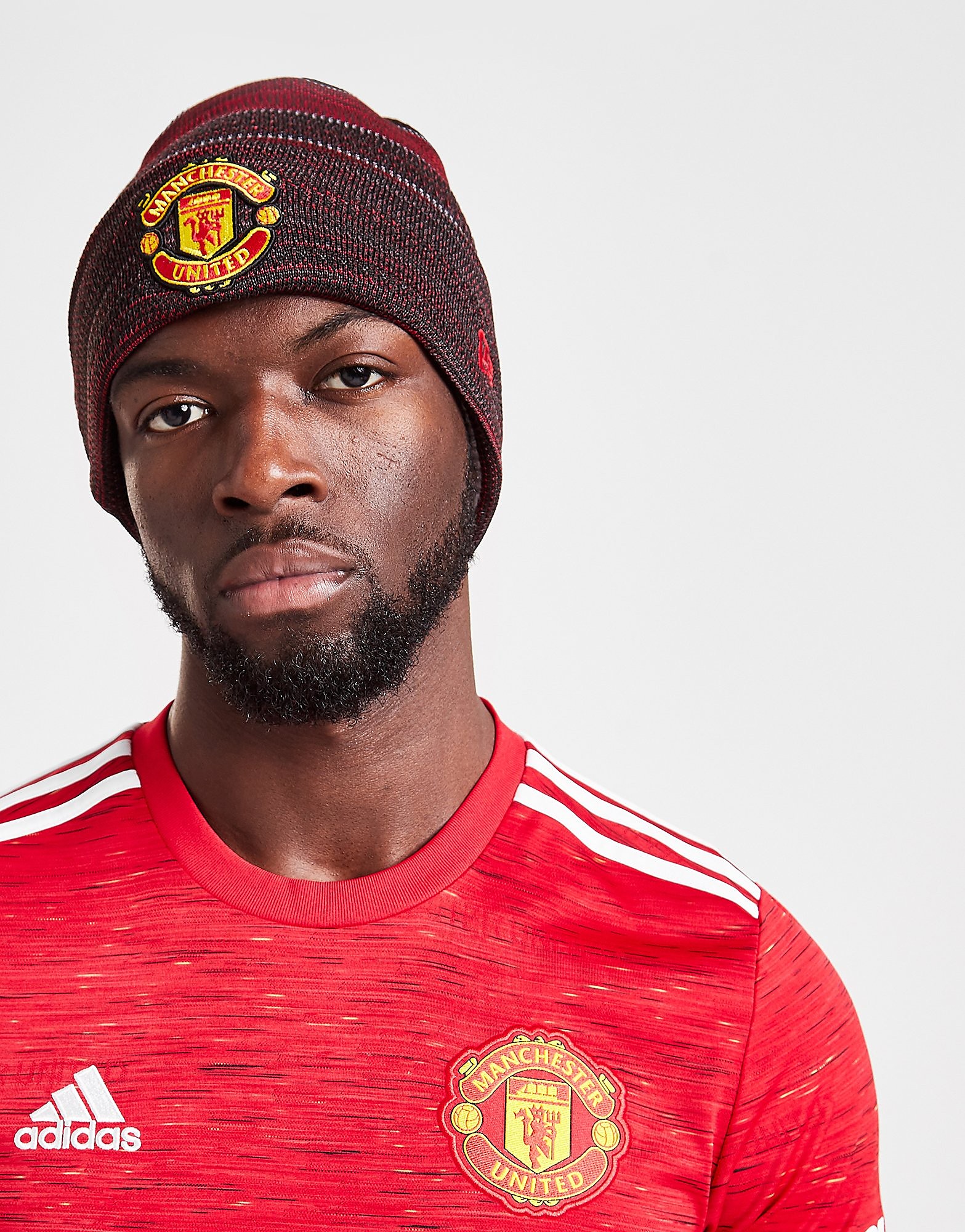 

New Era Manchester United Two Tone Cuffed Beanie - Red/Black - Mens, Red/Black