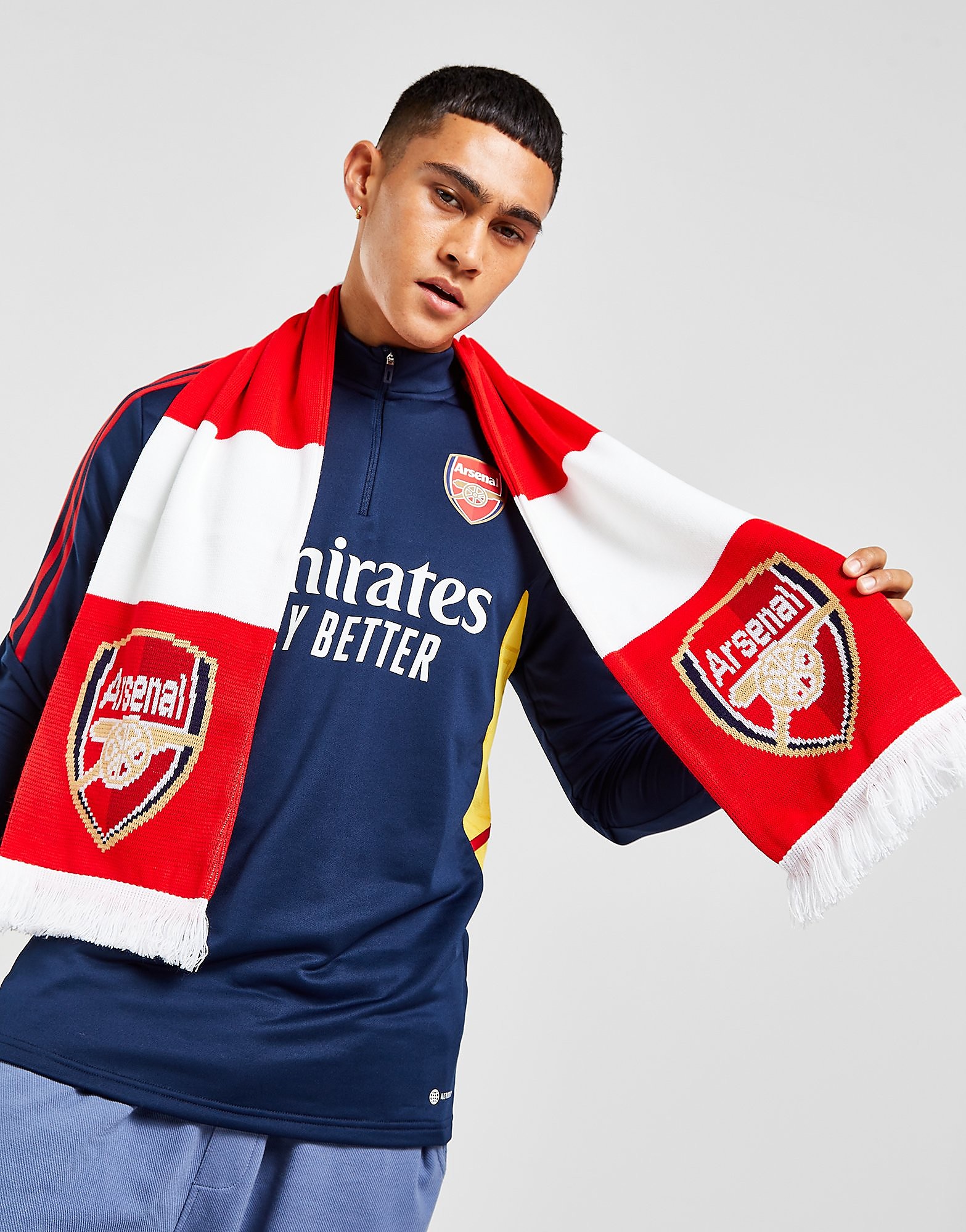

Official Team Arsenal FC Bar Scarf - Red/White - Mens, Red/White