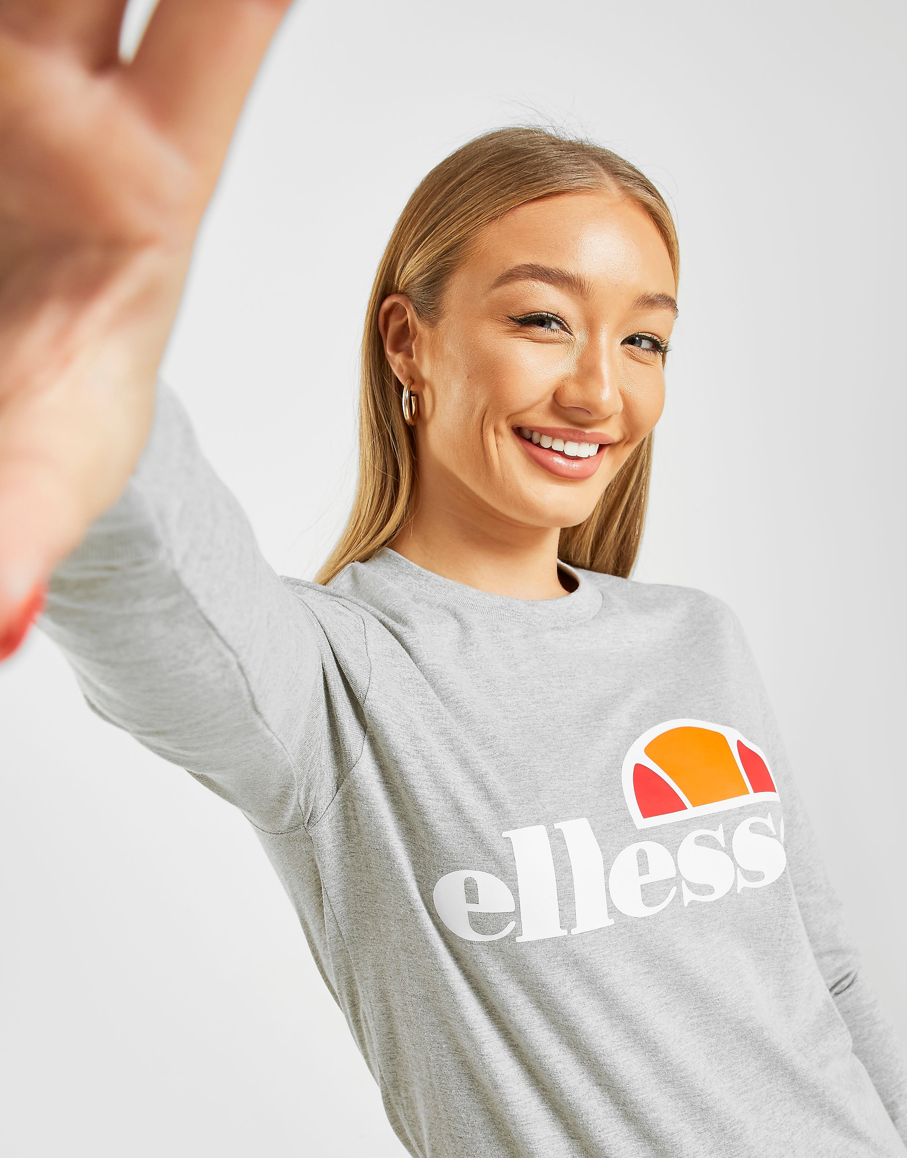 

Ellesse Core Long Sleeve Boyfriend T-Shirt - Only at JD - Grey - Womens, Grey