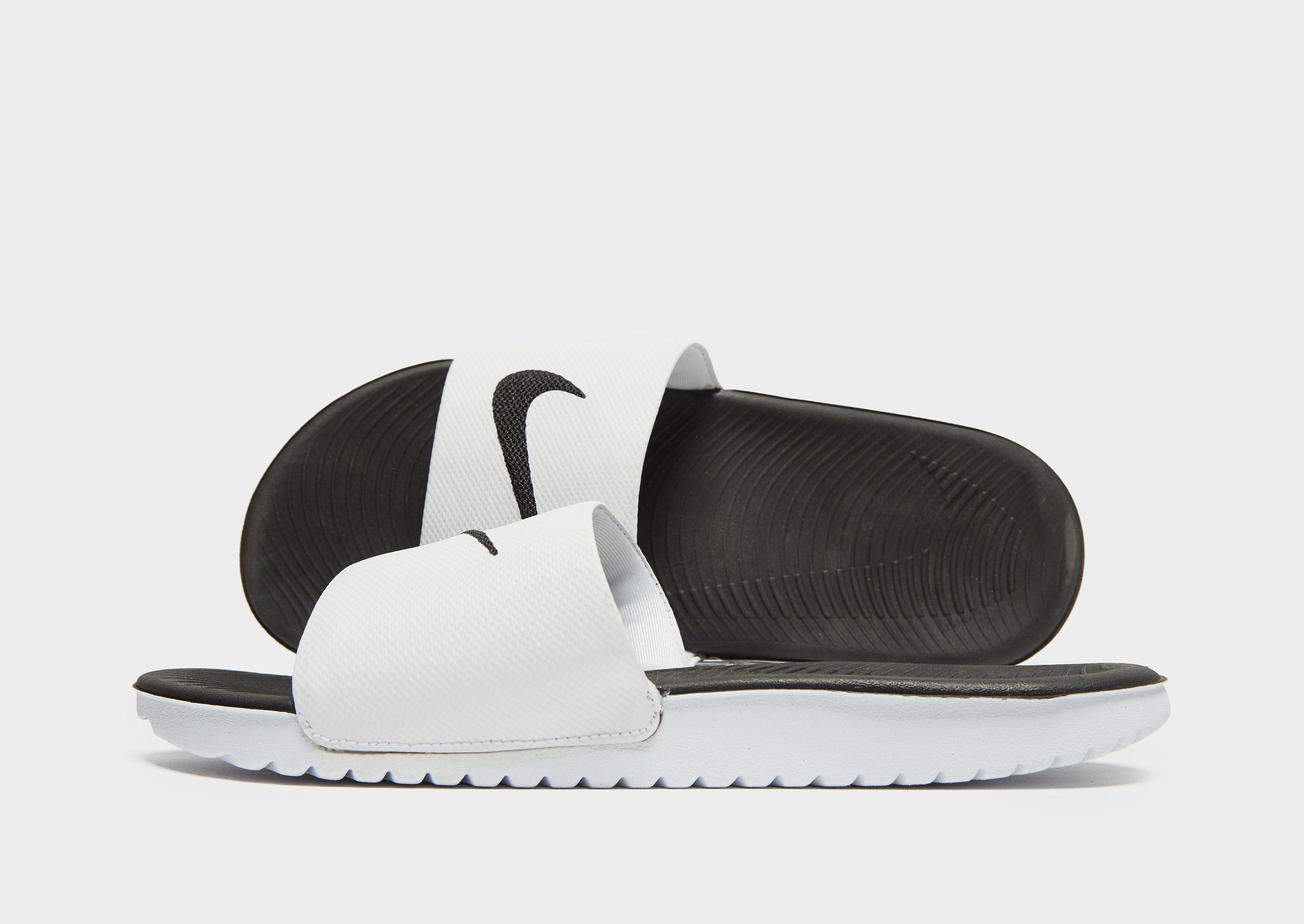 

Nike Kawa Slides Junior - White/Black - Kids, White/Black
