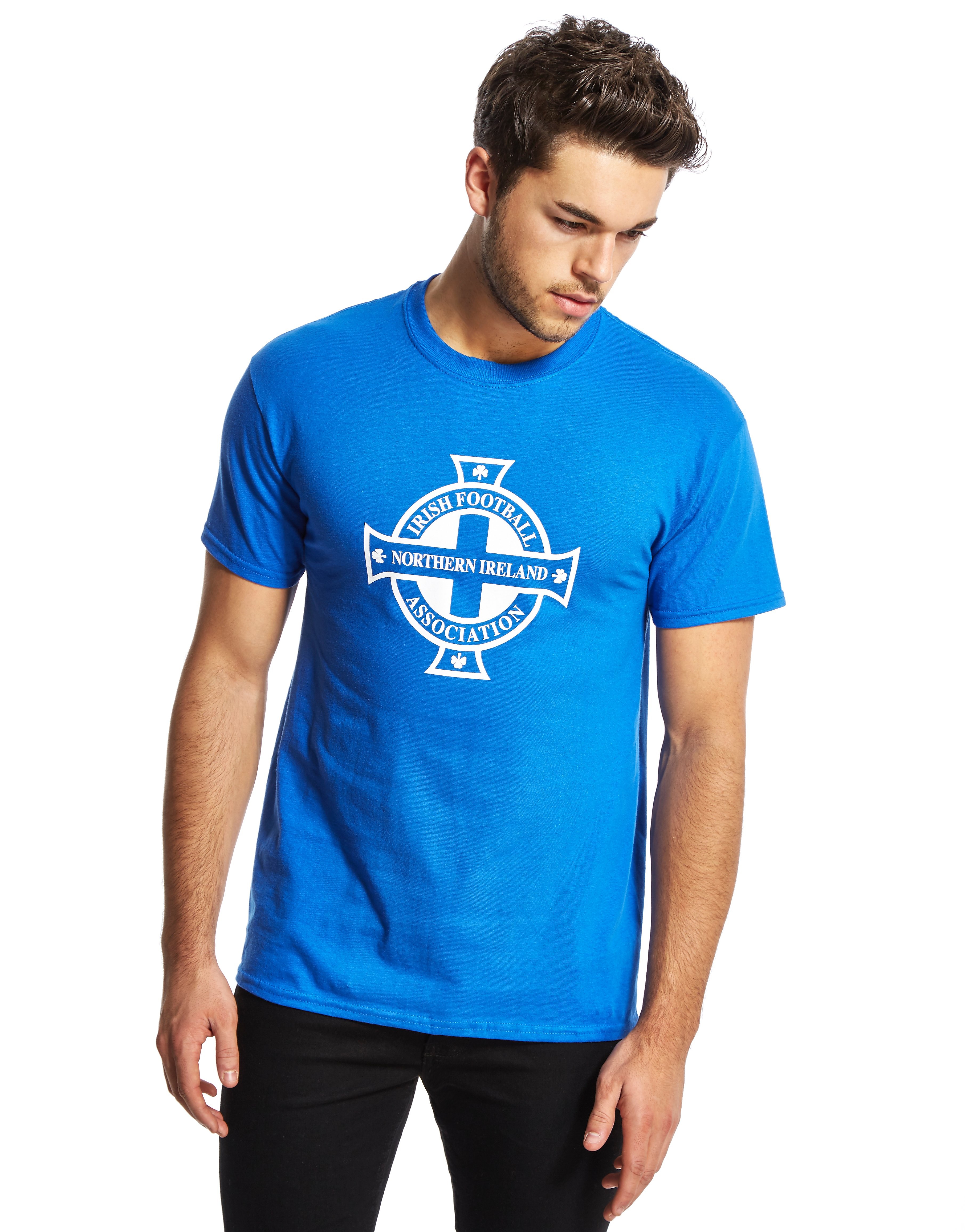 Official Team Northern Ireland Crest T-Shirt - Blue - Mens, Blue