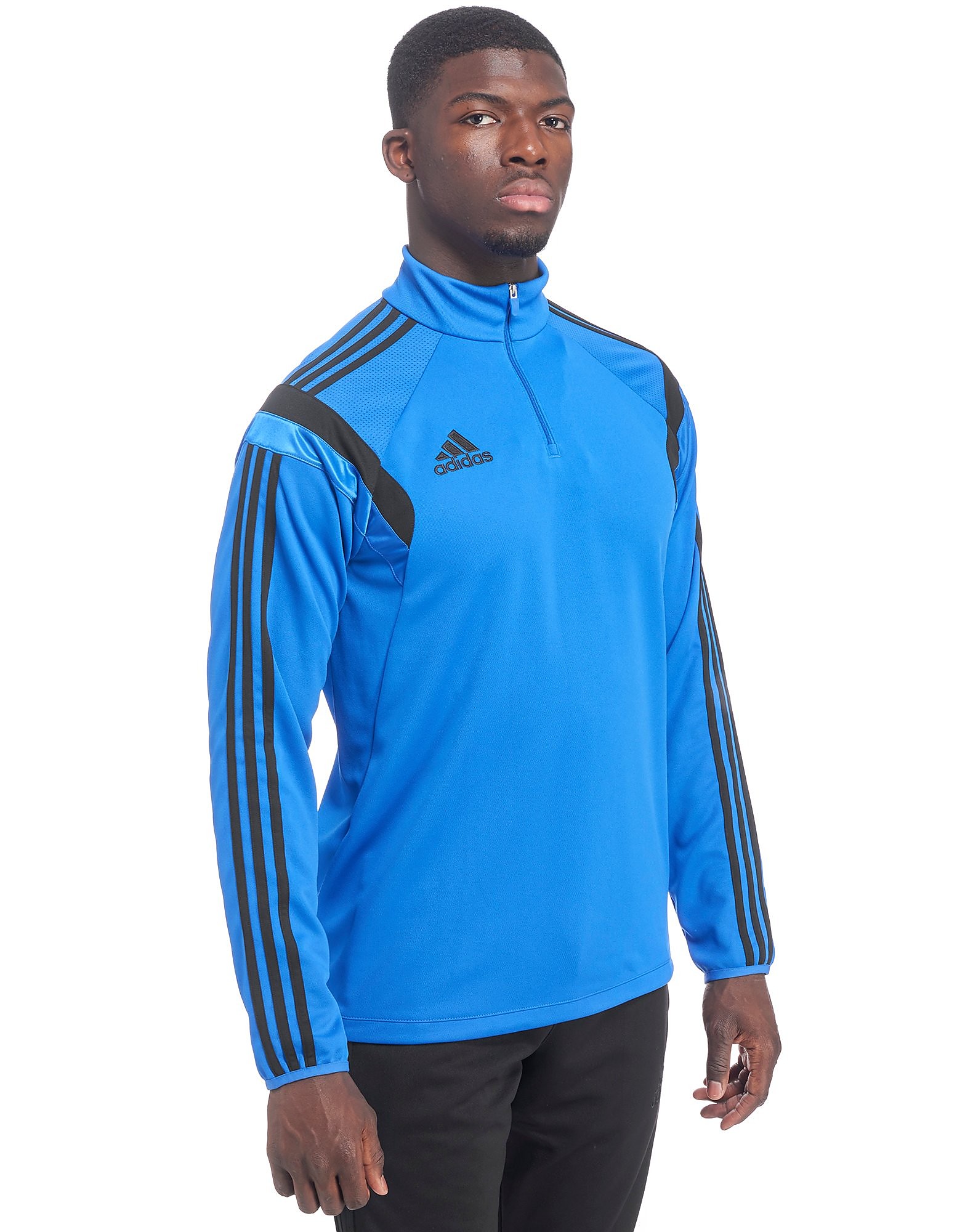 adidas Condivo Half Zip Poly Training Top - Blue/Black - Mens - Sports ...