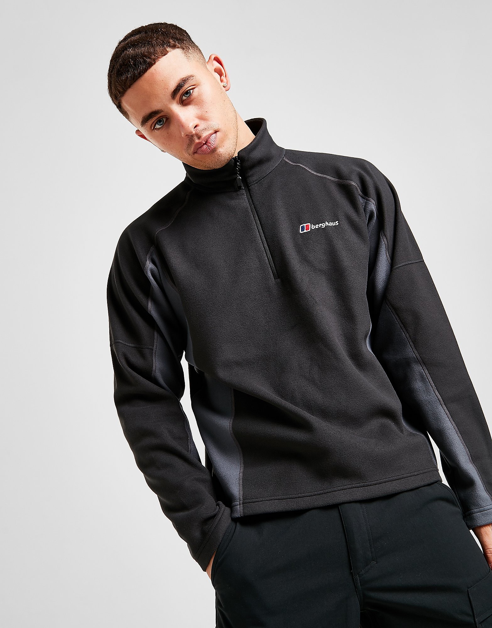 

Berghaus Hartsop 1/2 Zip Sweatshirt - Black/Grey - Mens, Black/Grey