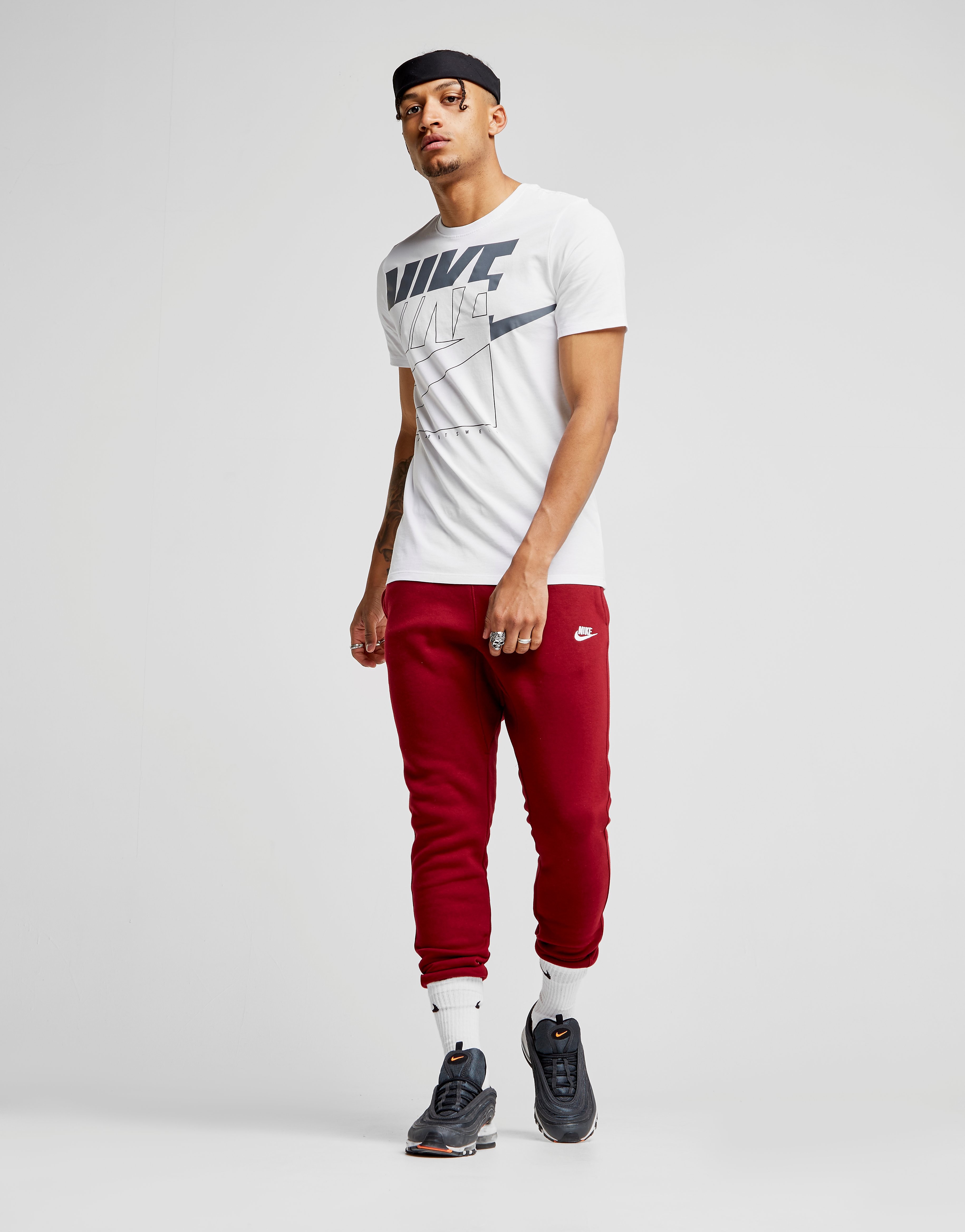 nike air fleece pants red