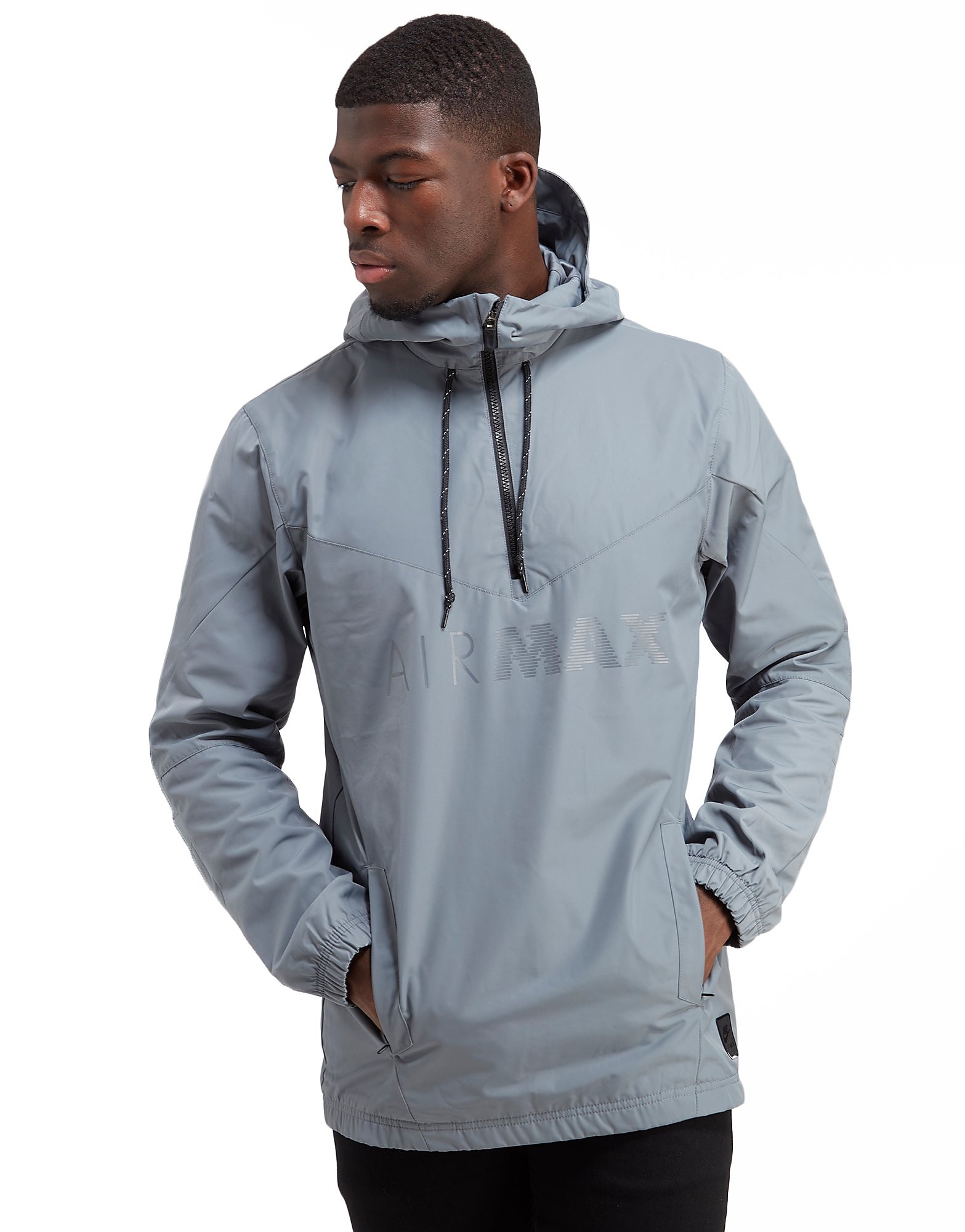 Nike Air Max Half Zip Chevron Jacket - Grey - Mens ...