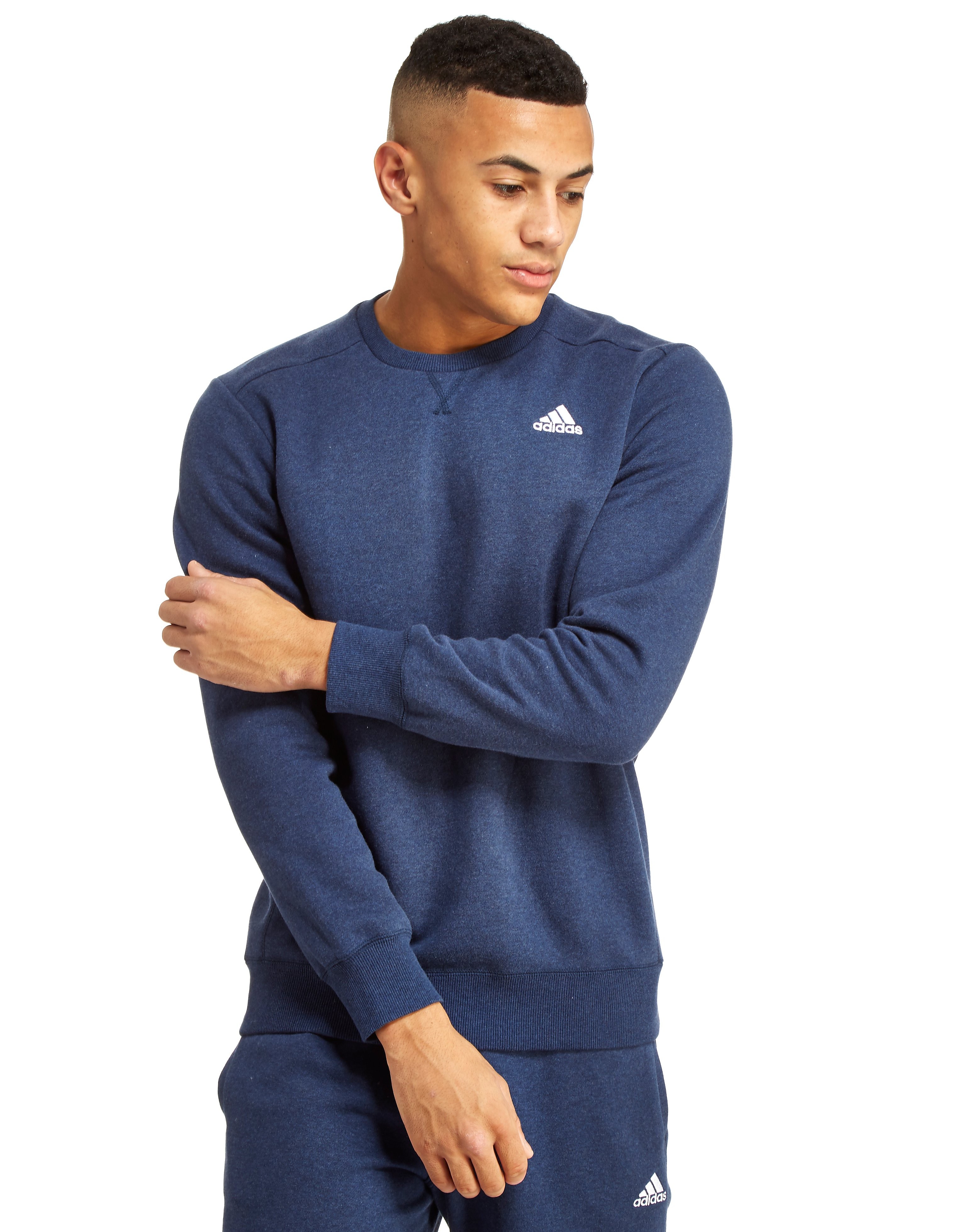 adidas Essential Crew Sweatshirt - Navy - Mens - Sports King Store