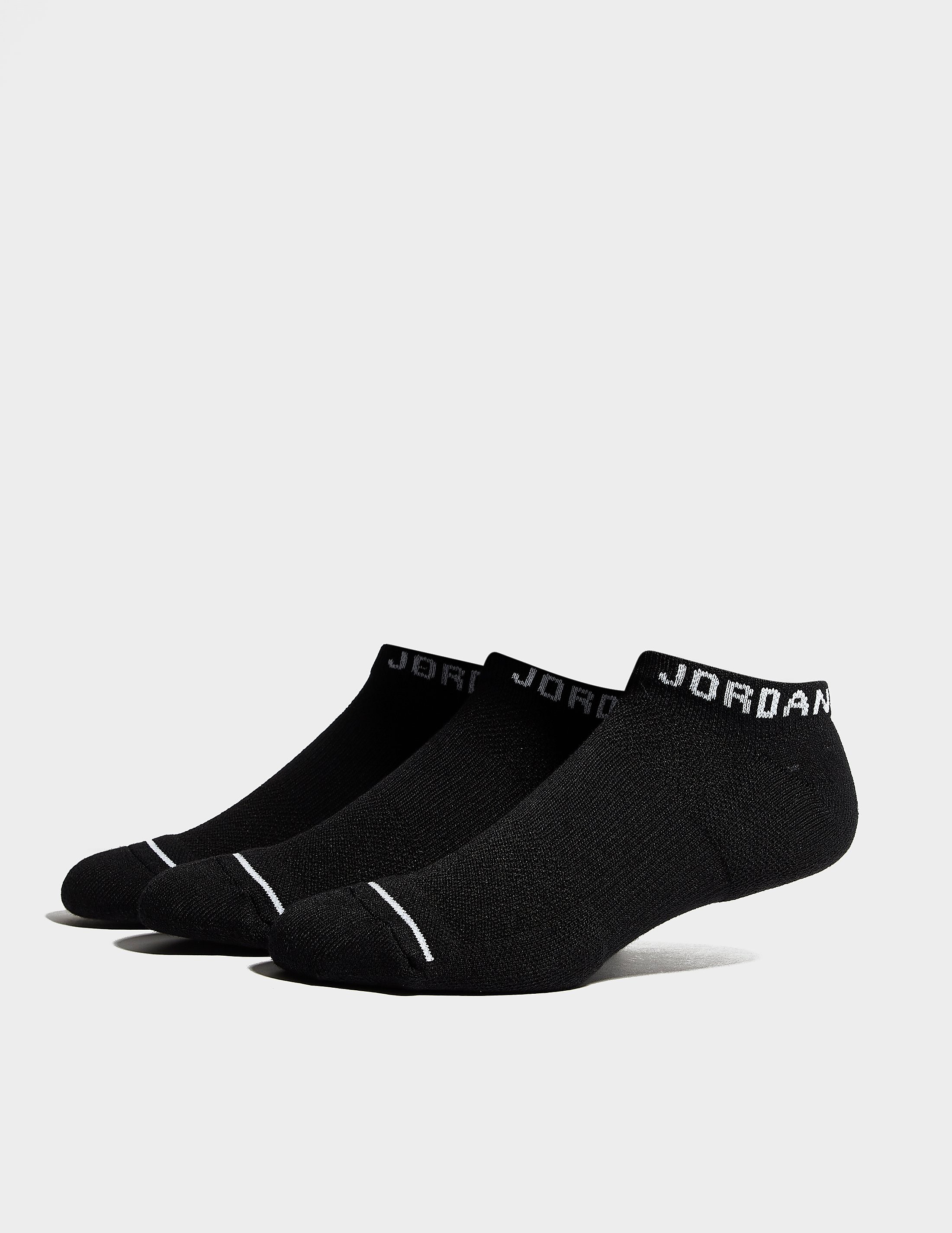 

Jordan 3 Pack Dri-FIT No-Show Socks - Black/Red - Womens, Black/Red