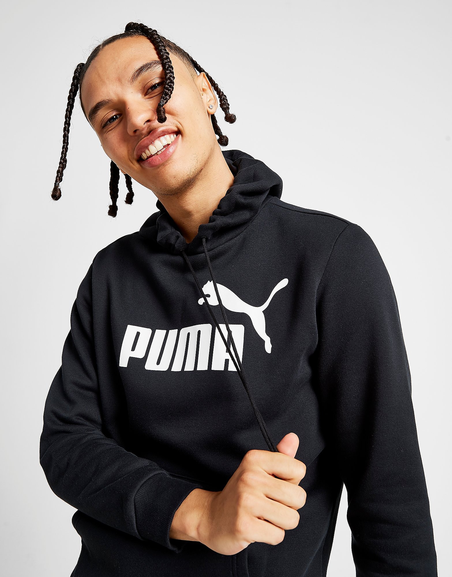 Puma Core Logo Overhead Hoodie Zwart Heren puma kopen in de aanbieding