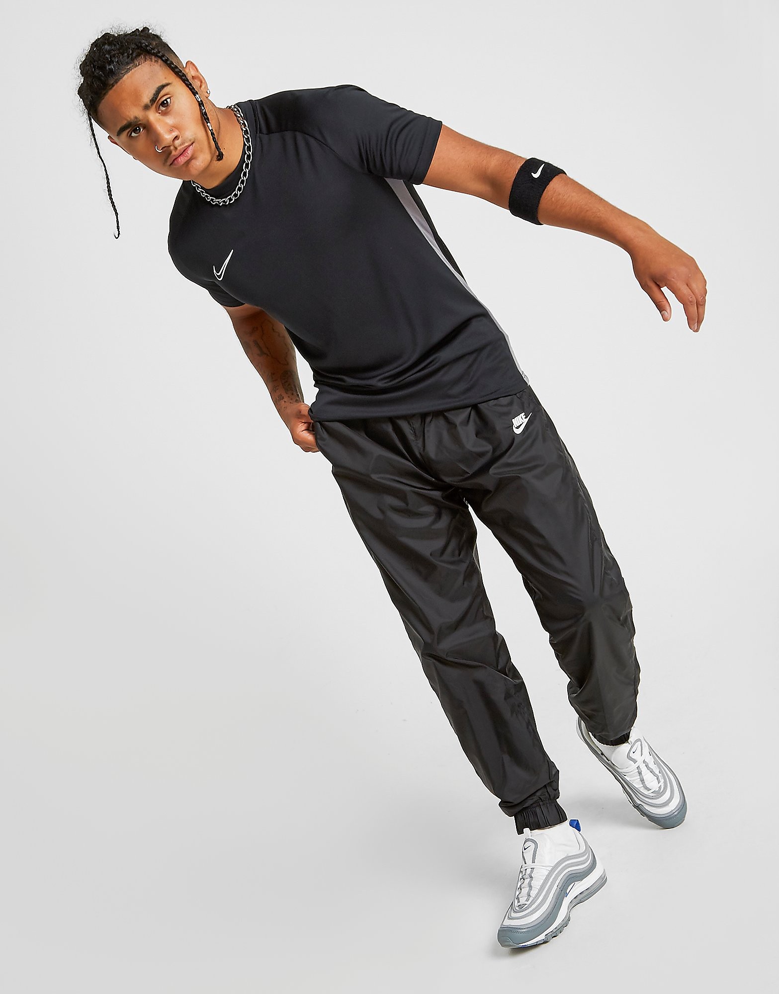 Nike hoxton woven verryttelyhousut miehet - mens, musta, nike