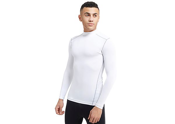 Under Armour ColdGear Armour Compression Mock Longsleeve Homme - White, White