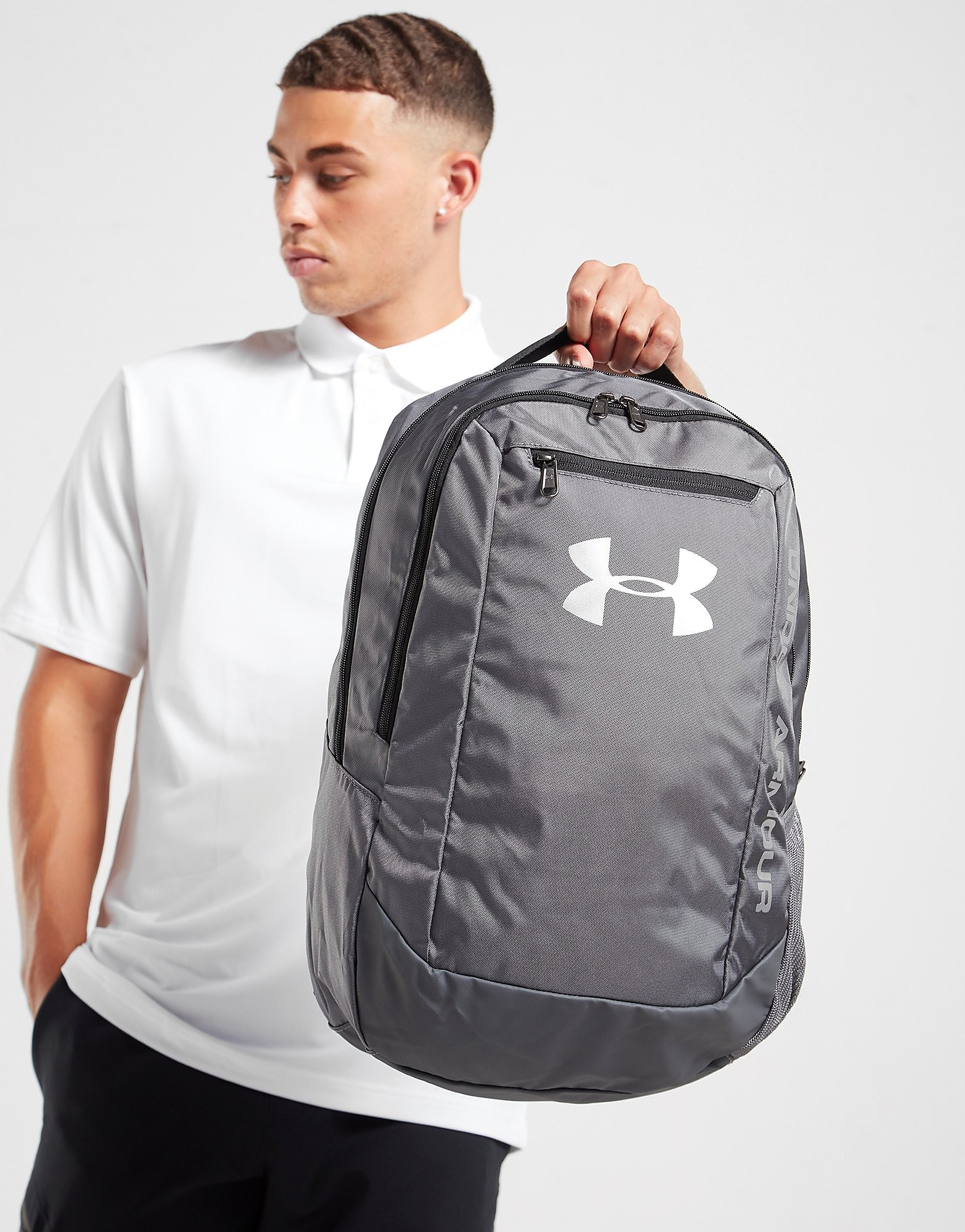 Under Armour Hustle Backpack - Only at JD - Dark Grey - Kids, Dark Grey