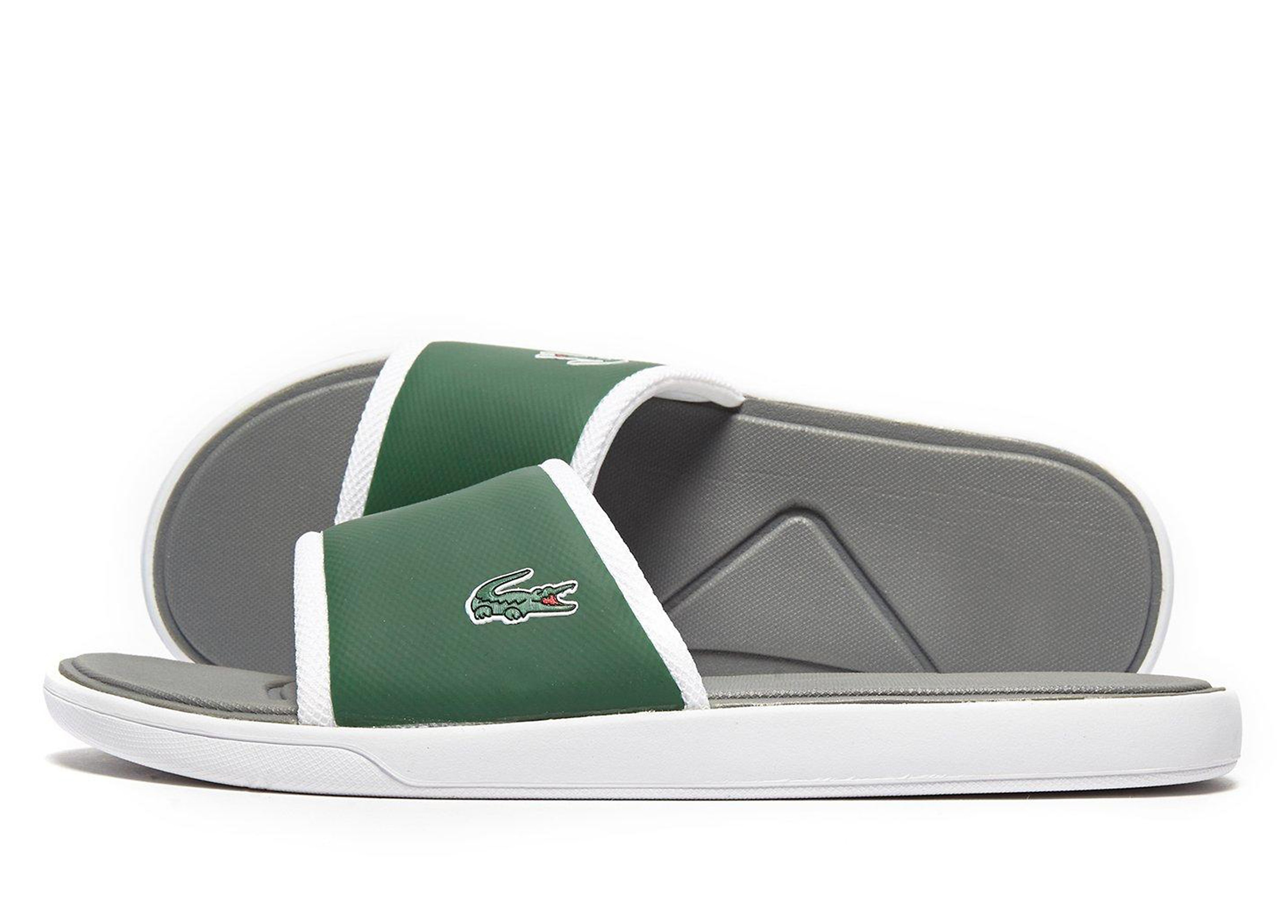 Lacoste L30 Slides - Green/Grey - Mens, Green/Grey