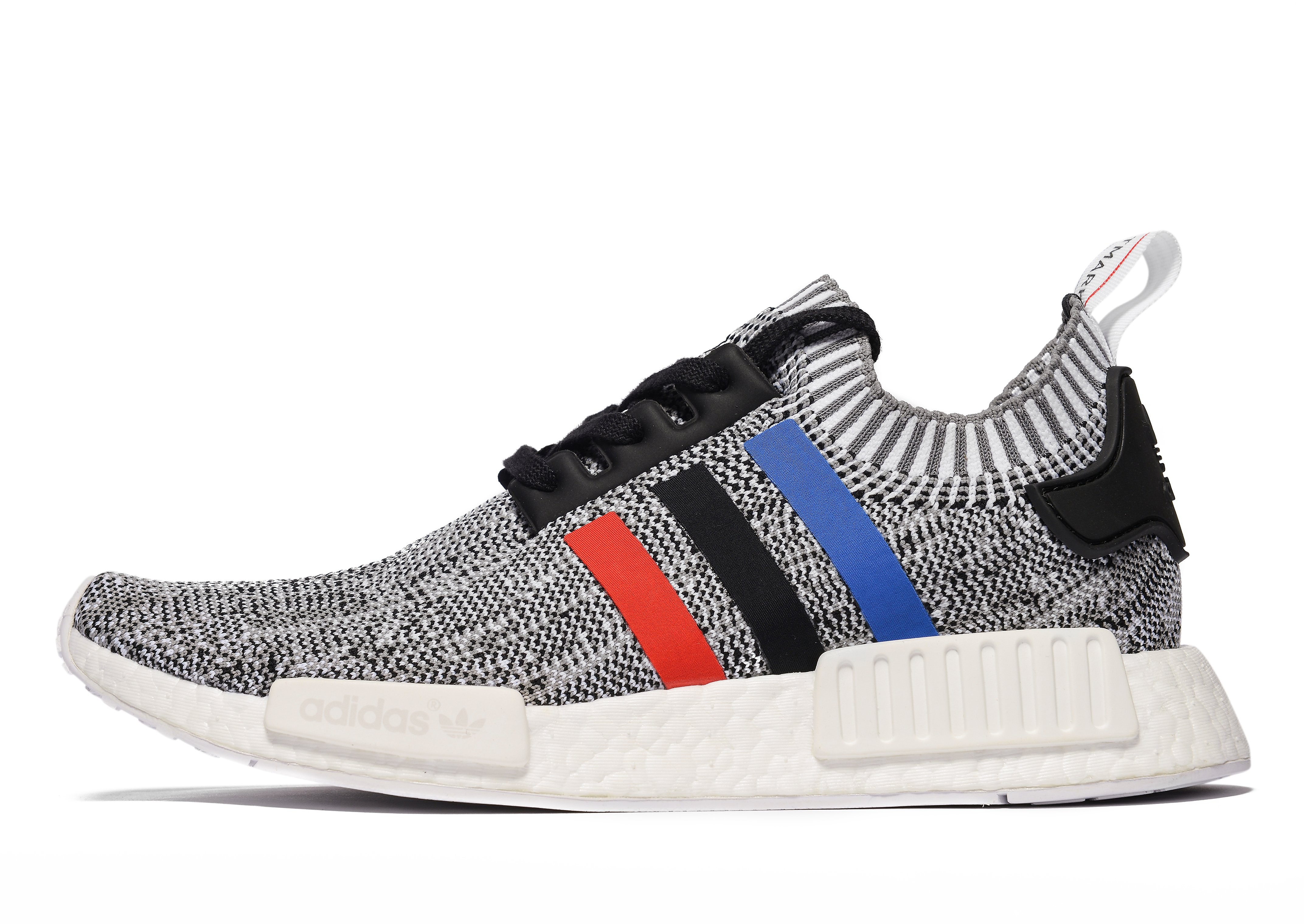

adidas Originals NMD_R1 Primeknit - White/Black - Mens, White/Black