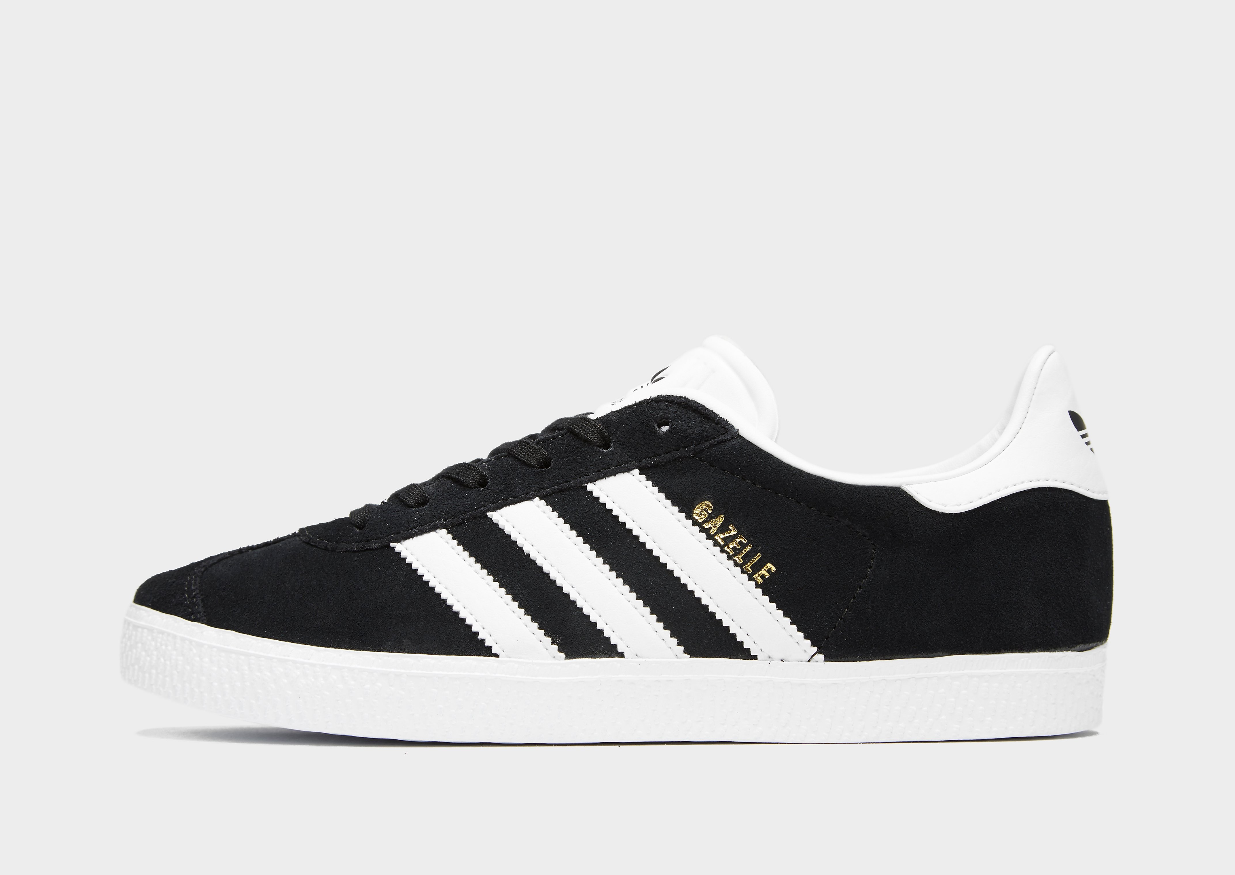 

adidas Originals Gazelle Junior - Black/White - Kids, Black/White