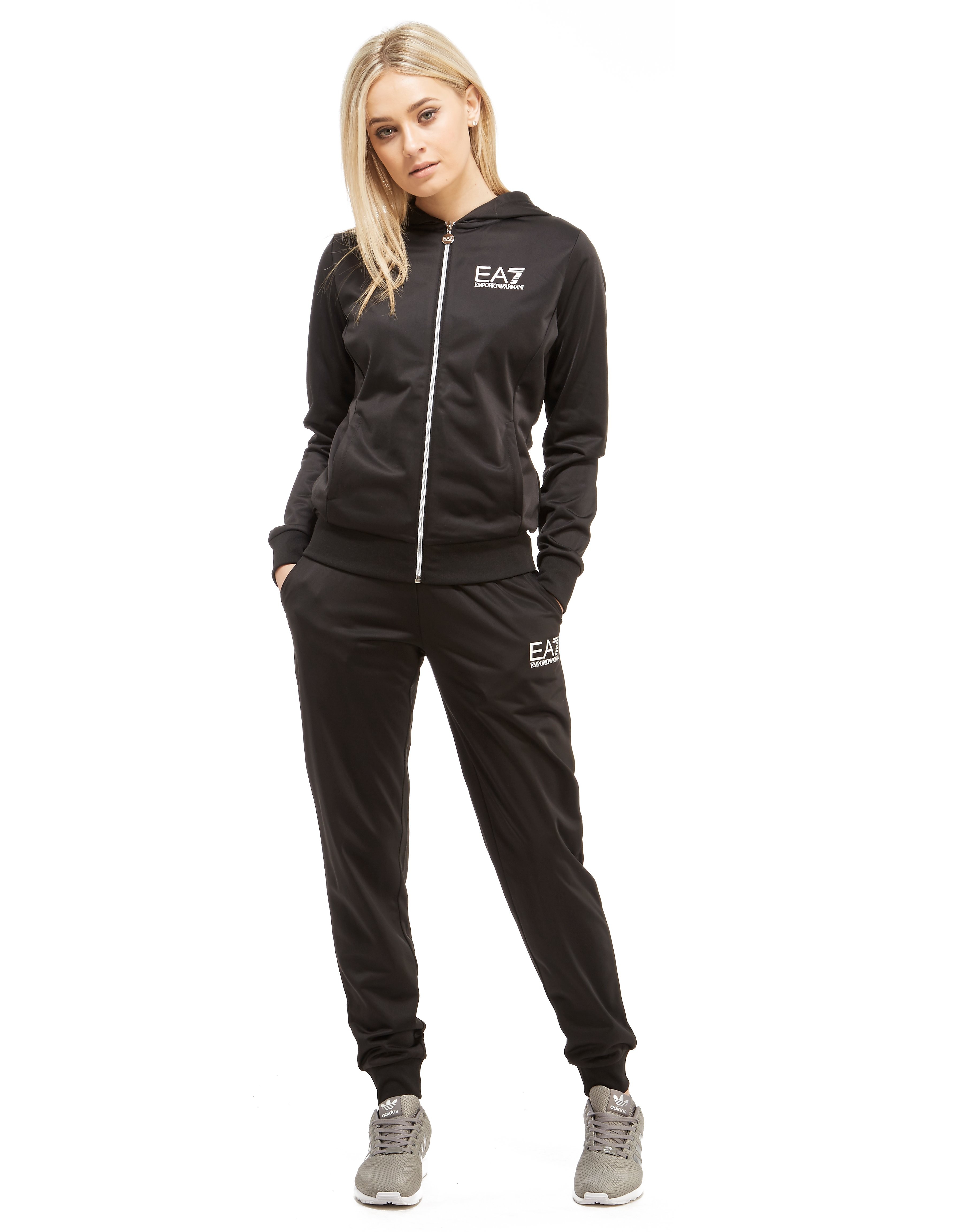 

Emporio Armani EA7 Hooded Suit - Black/Silver - Womens, Black/Silver