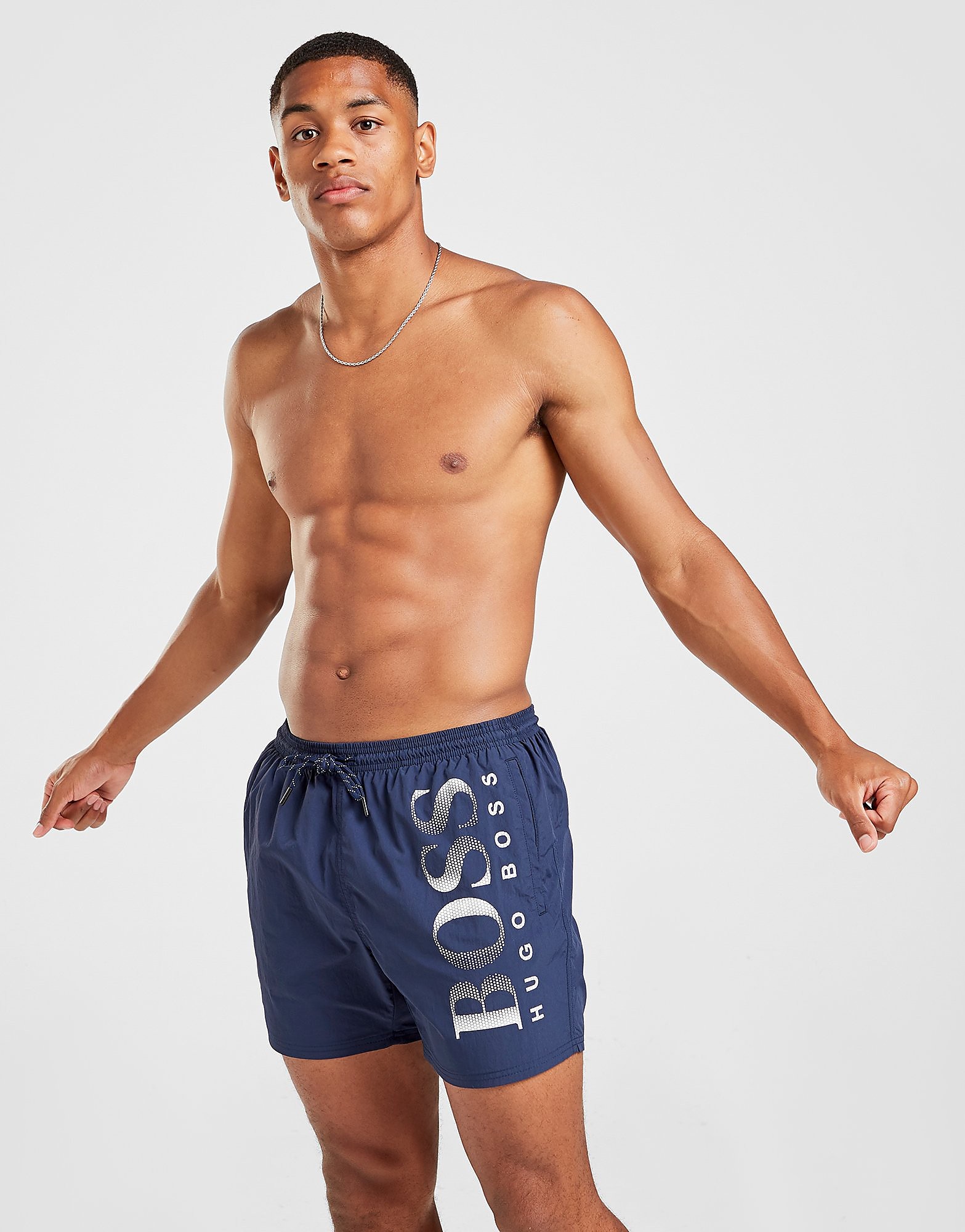 BOSS Octopus Swim Shorts - Blue - Mens, Blue