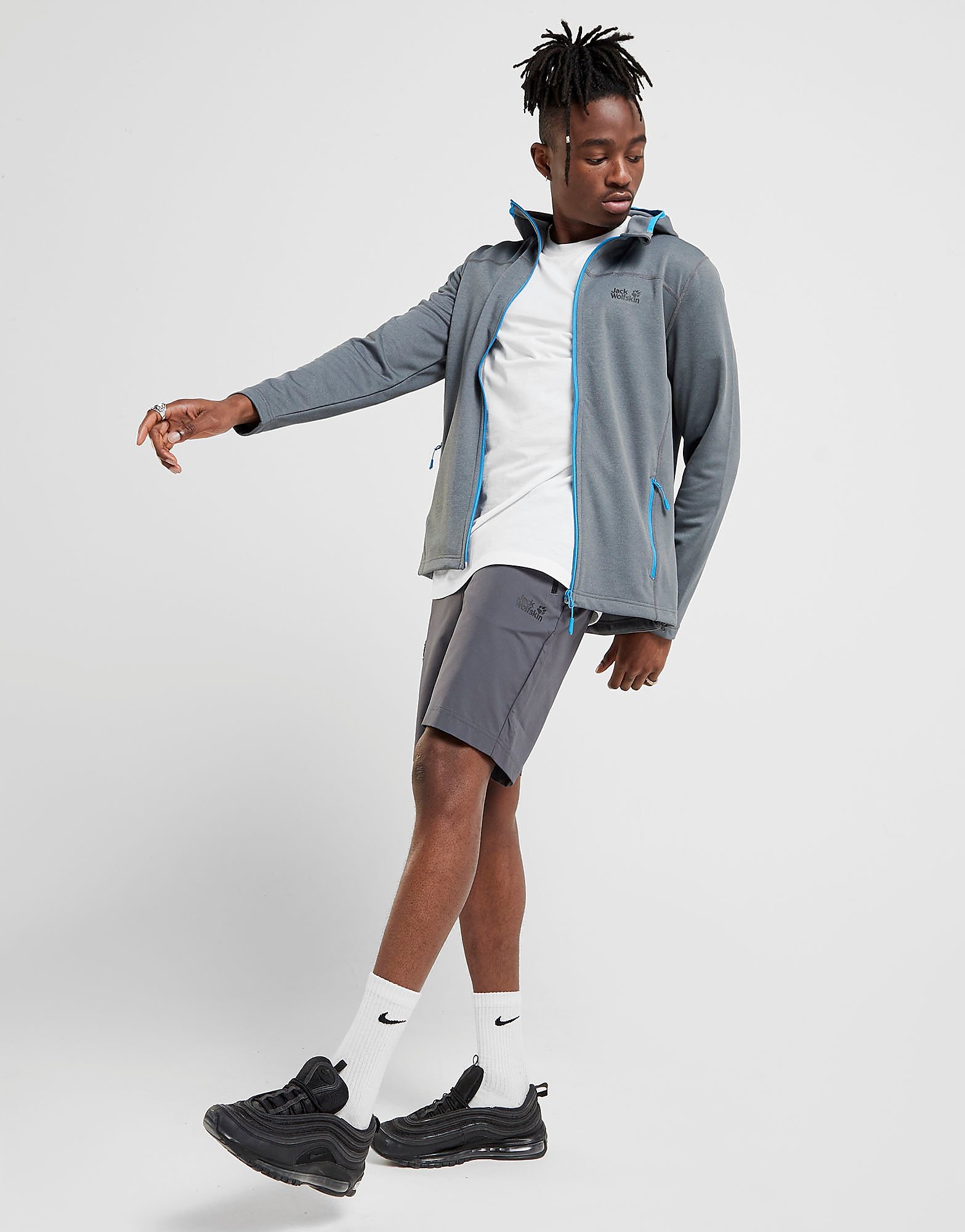 Jack Wolfskin Short Contrast Pocket Homme - Charcoal, Charcoal