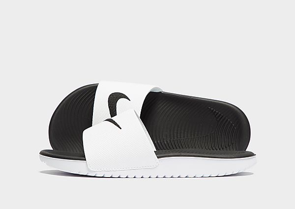 Nike Claquettes Kawa Enfant - White/Black, White/Black
