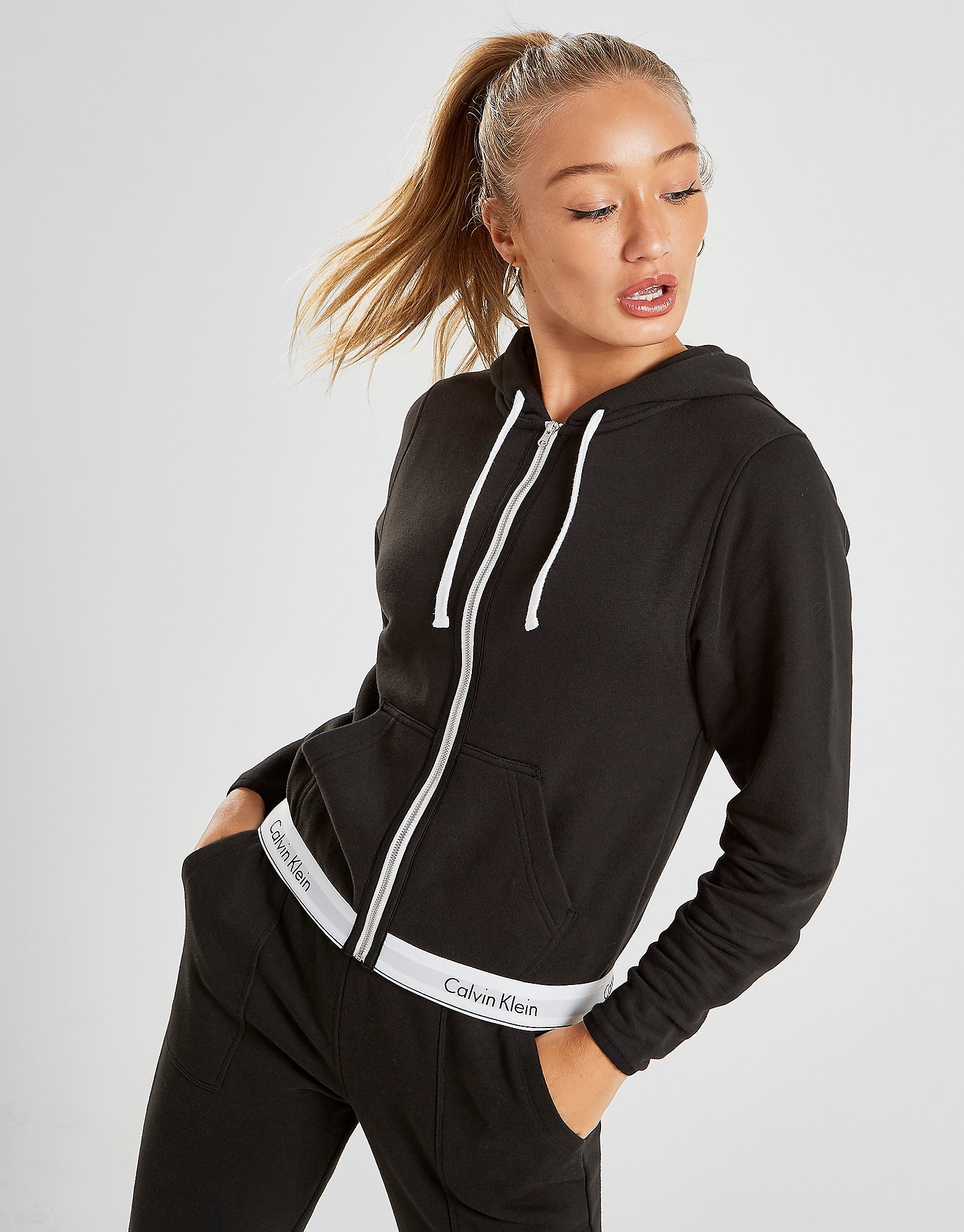 

Calvin Klein Underwear Full Zip Hoodie - Black - Womens, Black