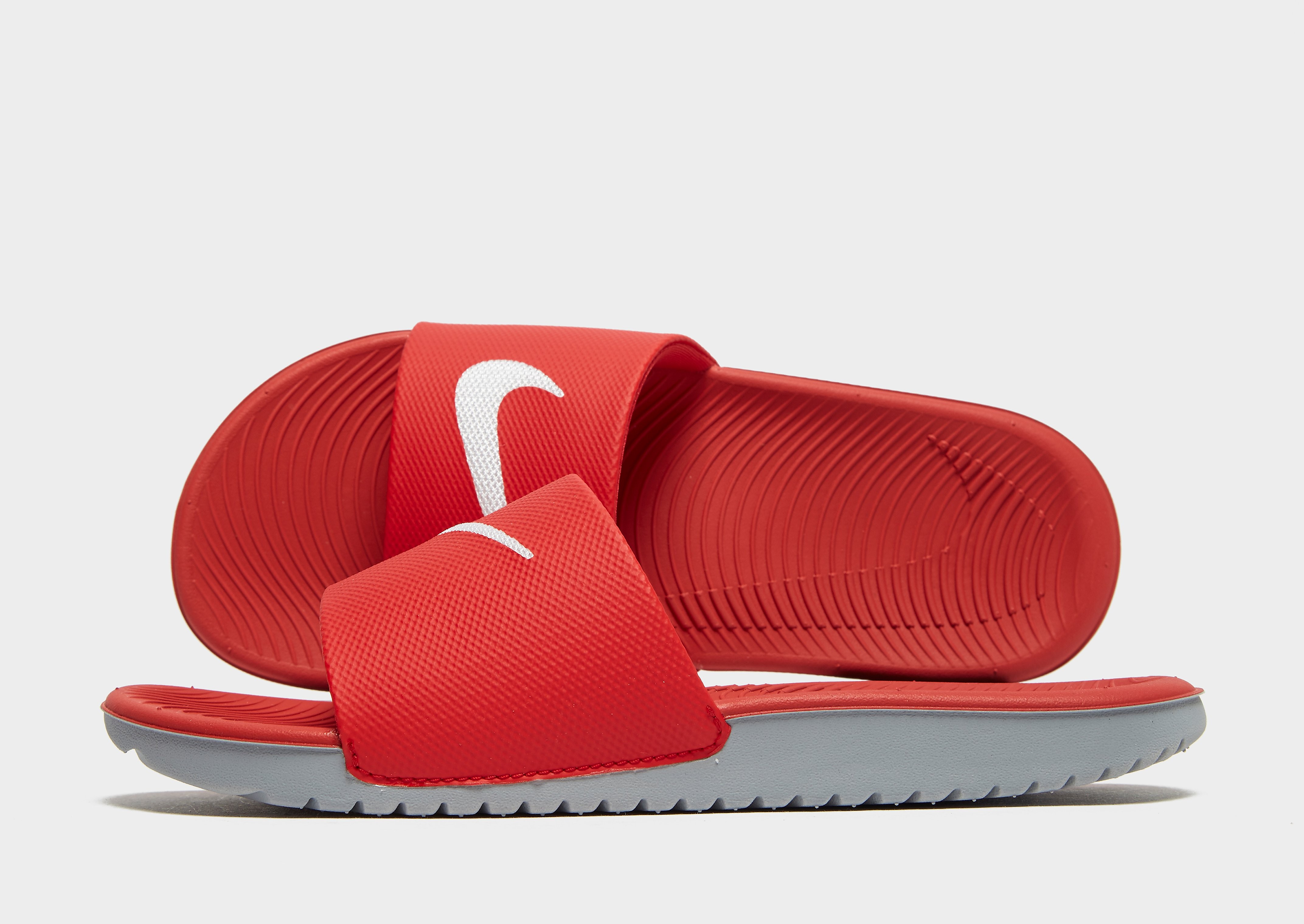 

Nike Kawa Slides Junior - RED/White - Kids, RED/White