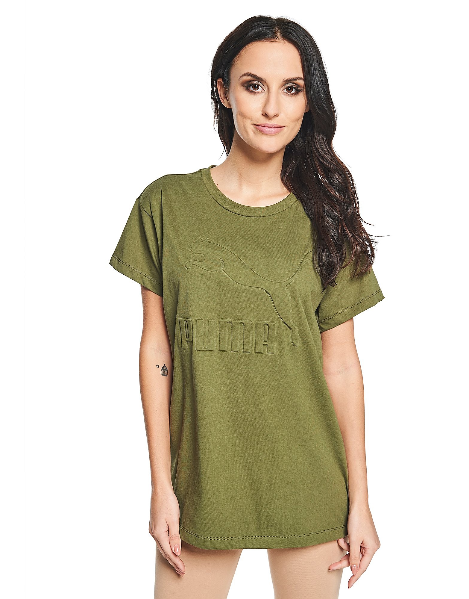 

Puma Embossed Boyfriend T-Shirt - Khaki - Womens, Khaki