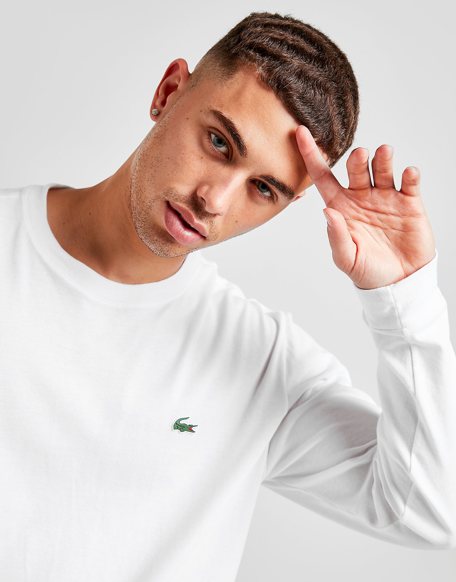 Lacoste pitkähihainen paita miehet - mens, valkoinen, lacoste