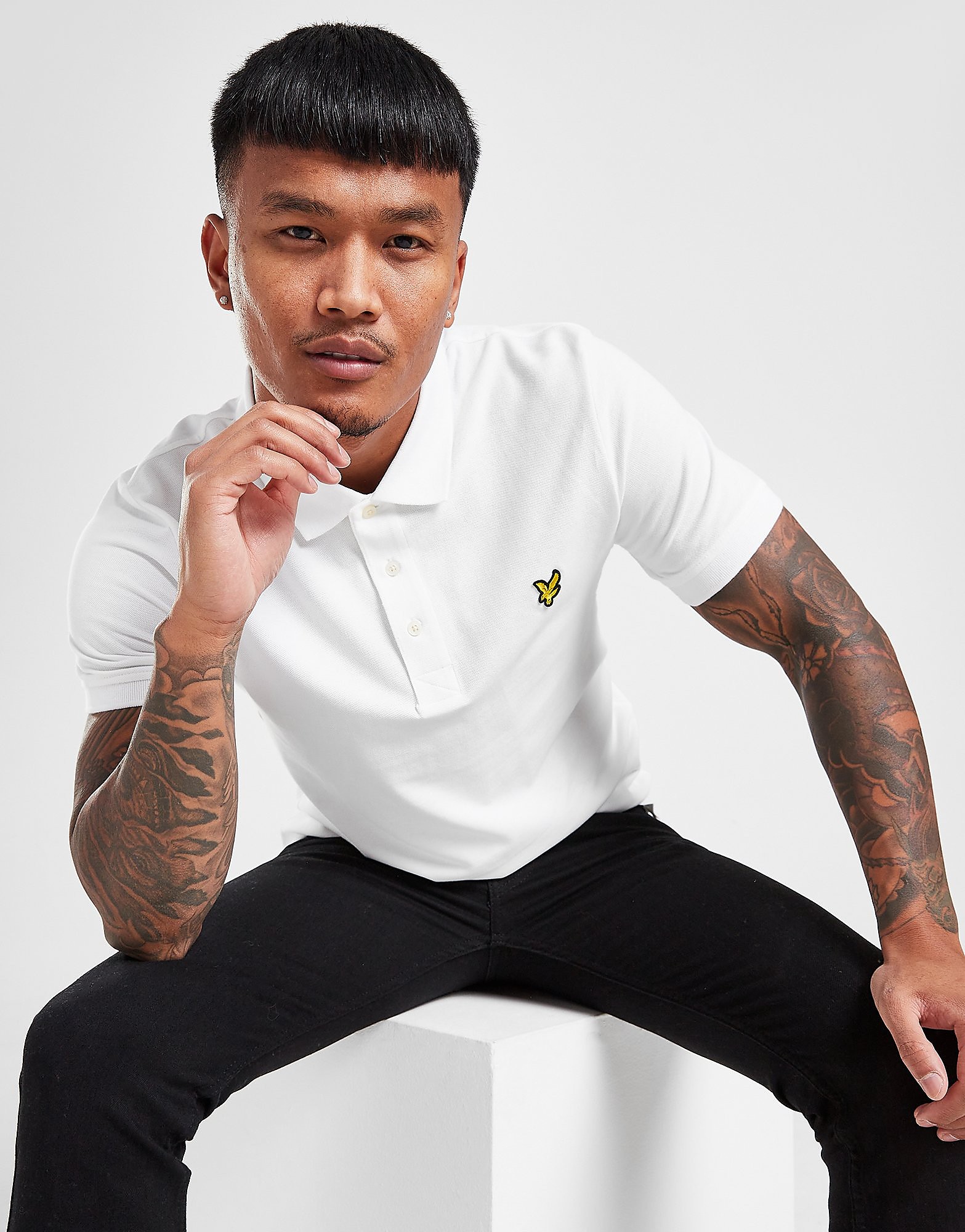 

Lyle & Scott Pique Short Sleeve Polo Shirt - White - Mens, White