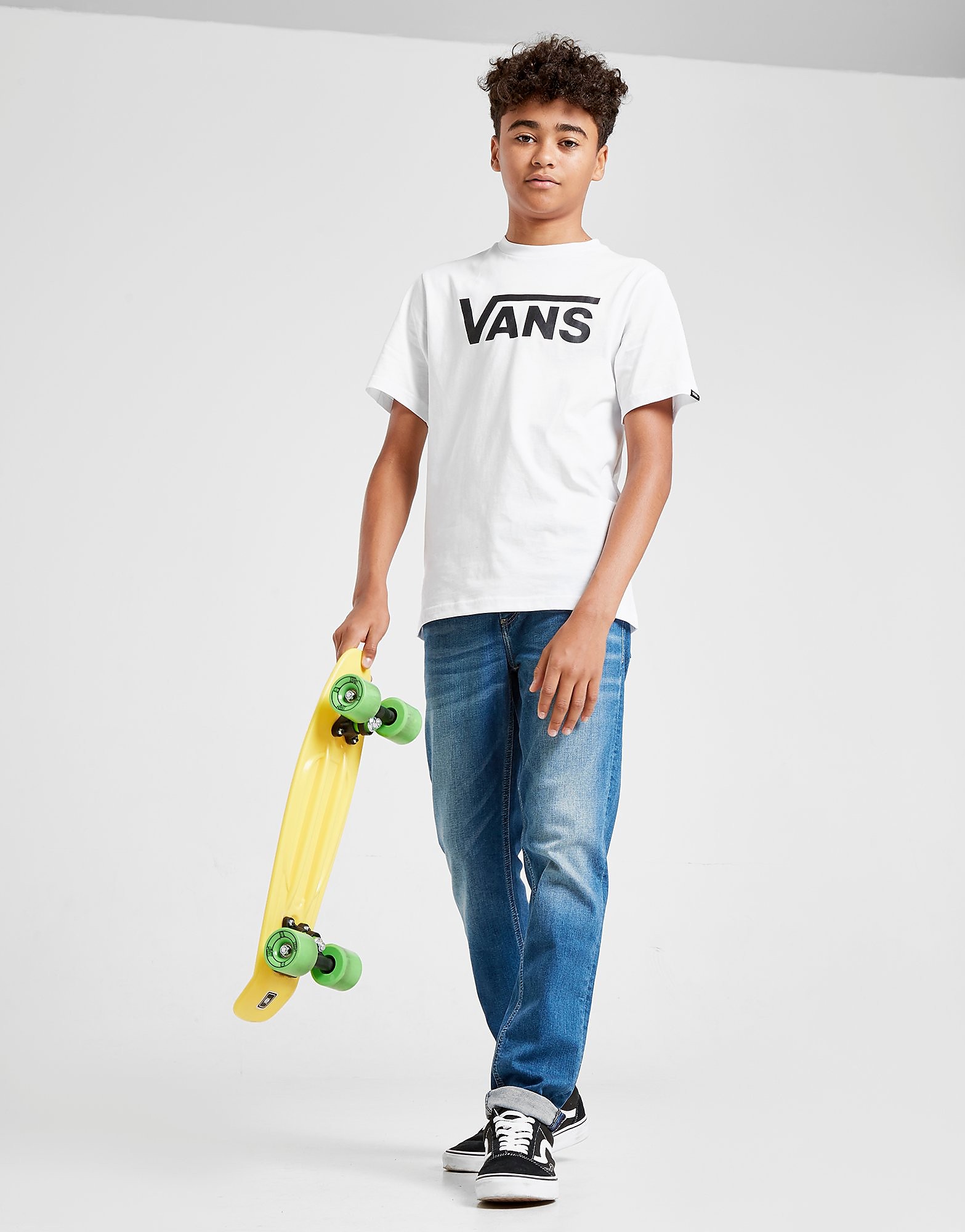 Vans classic logo t-paita juniorit - kids, valkoinen, vans