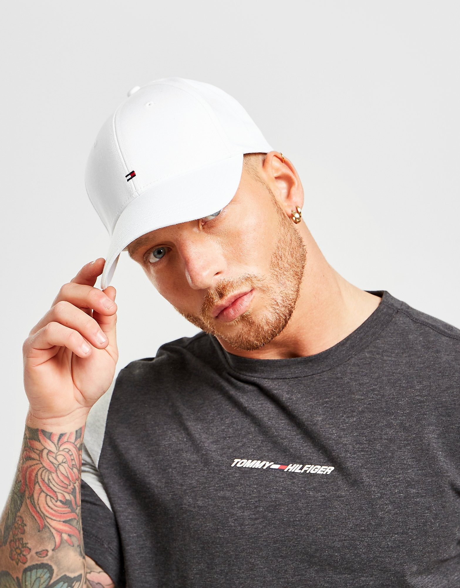 

Tommy Hilfiger Classic Flag Cap - White - Mens, White