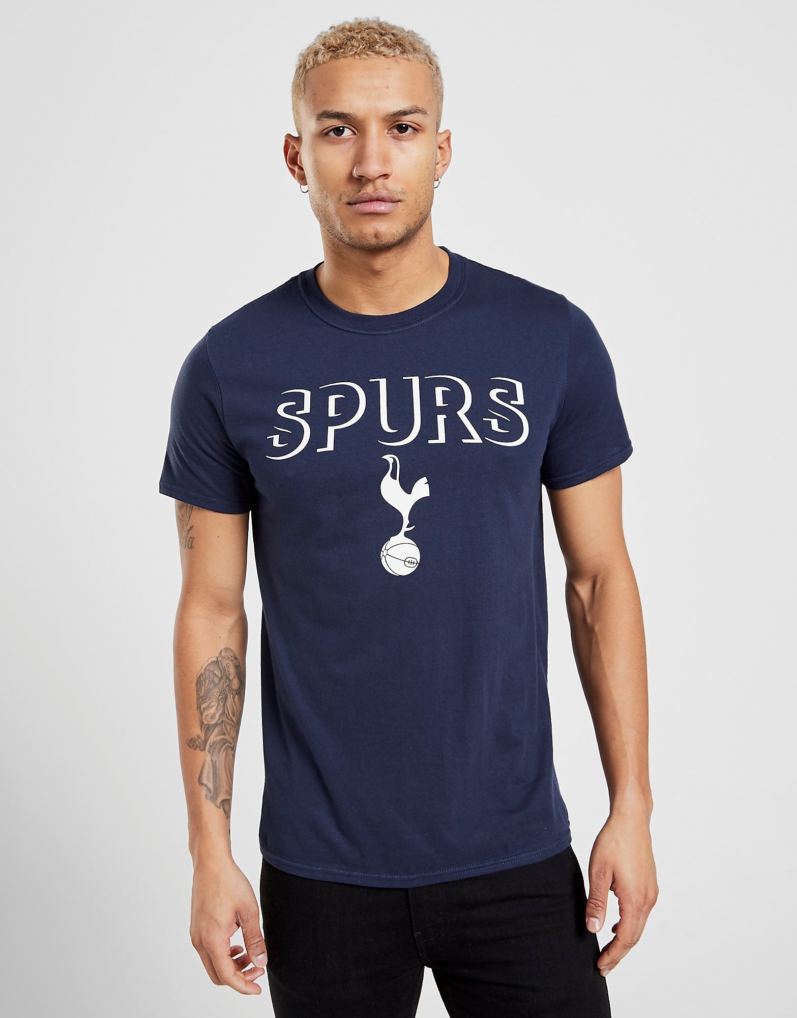Official Team Tottenham Hotspur Badge T-Shirt - Navy - Mens, Navy