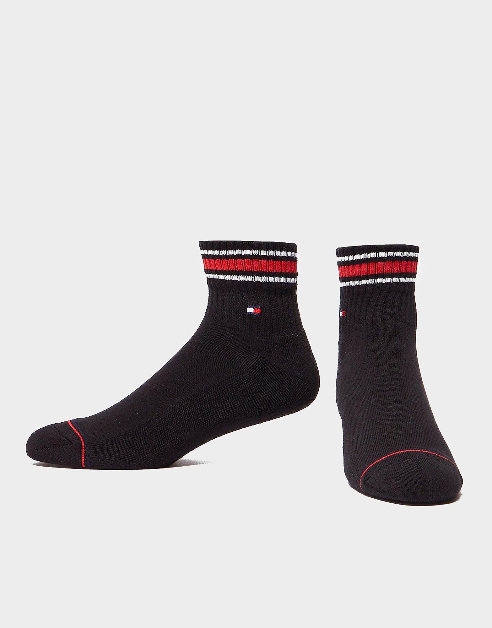 Tommy Hilfiger Two Pack Quarter Socks - Black - Mens, Black