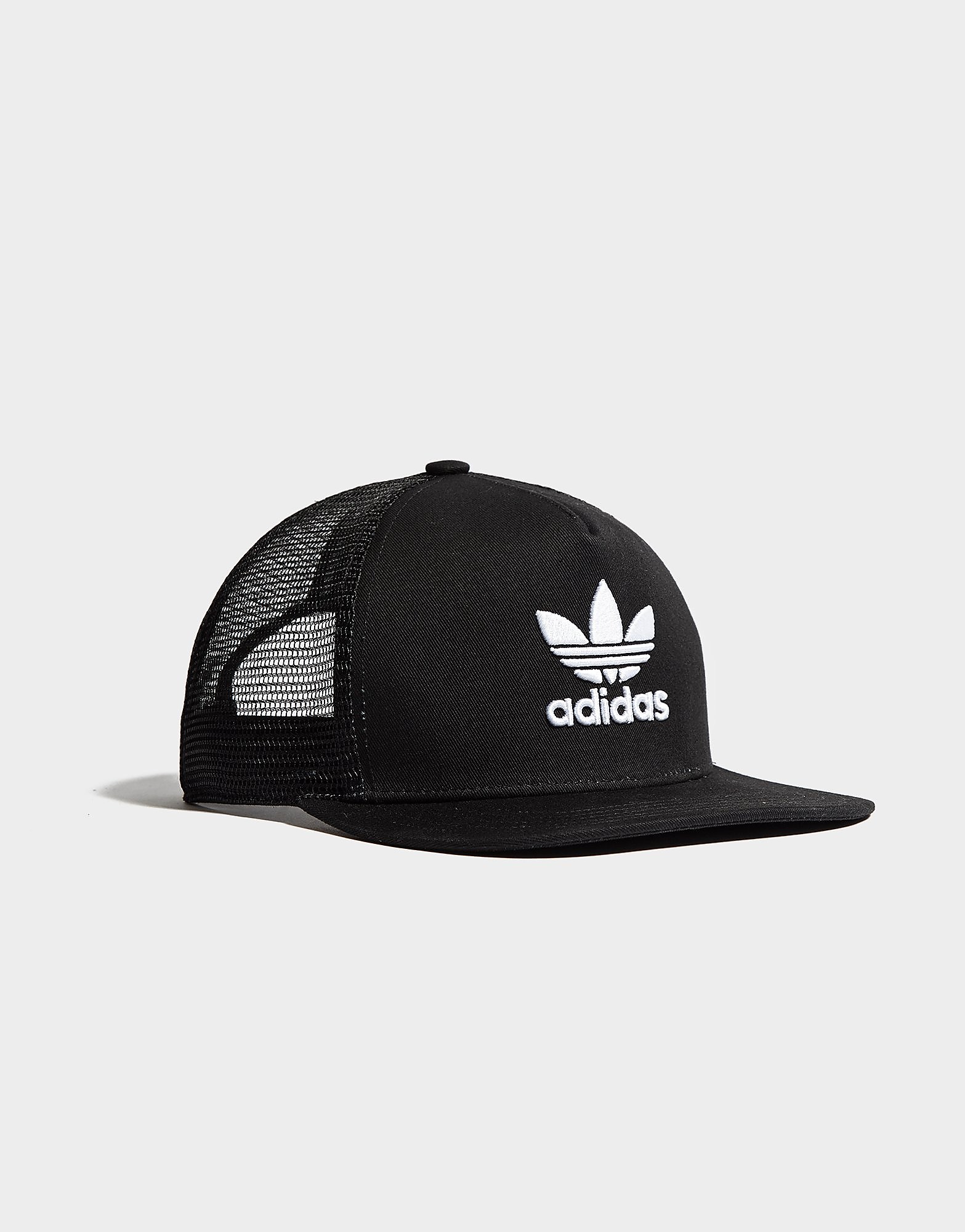 

adidas Originals Trefoil Trucker Cap - Black, Black