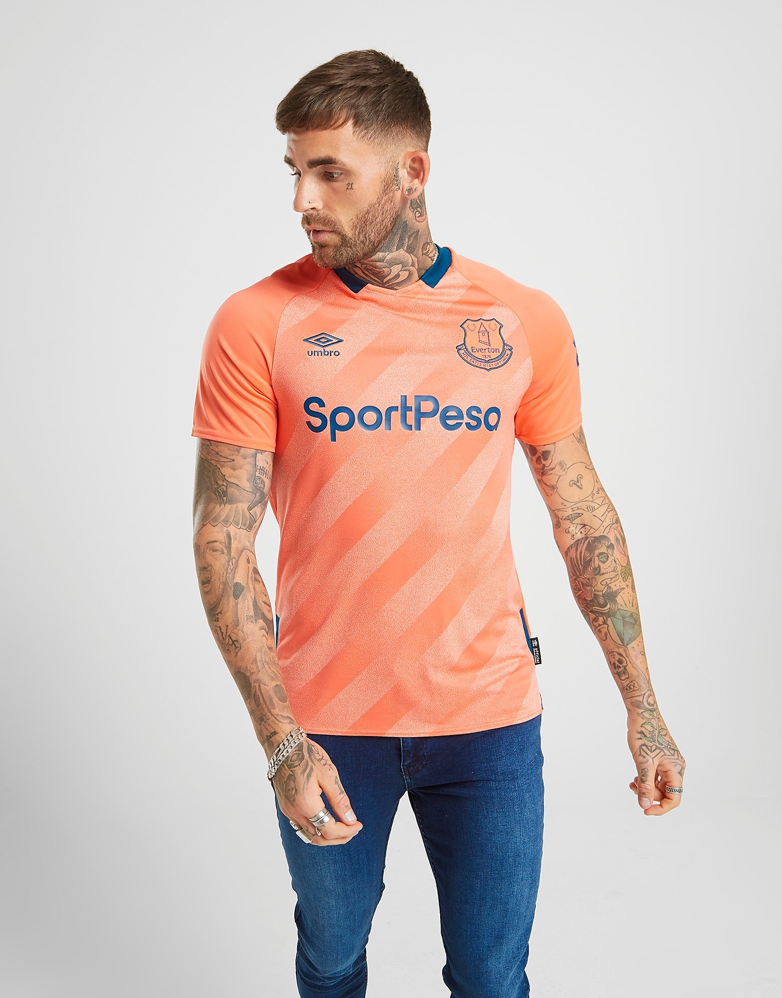 Umbro Maillot Extérieur Everton FC 2019/20 Homme - Rose, Rose