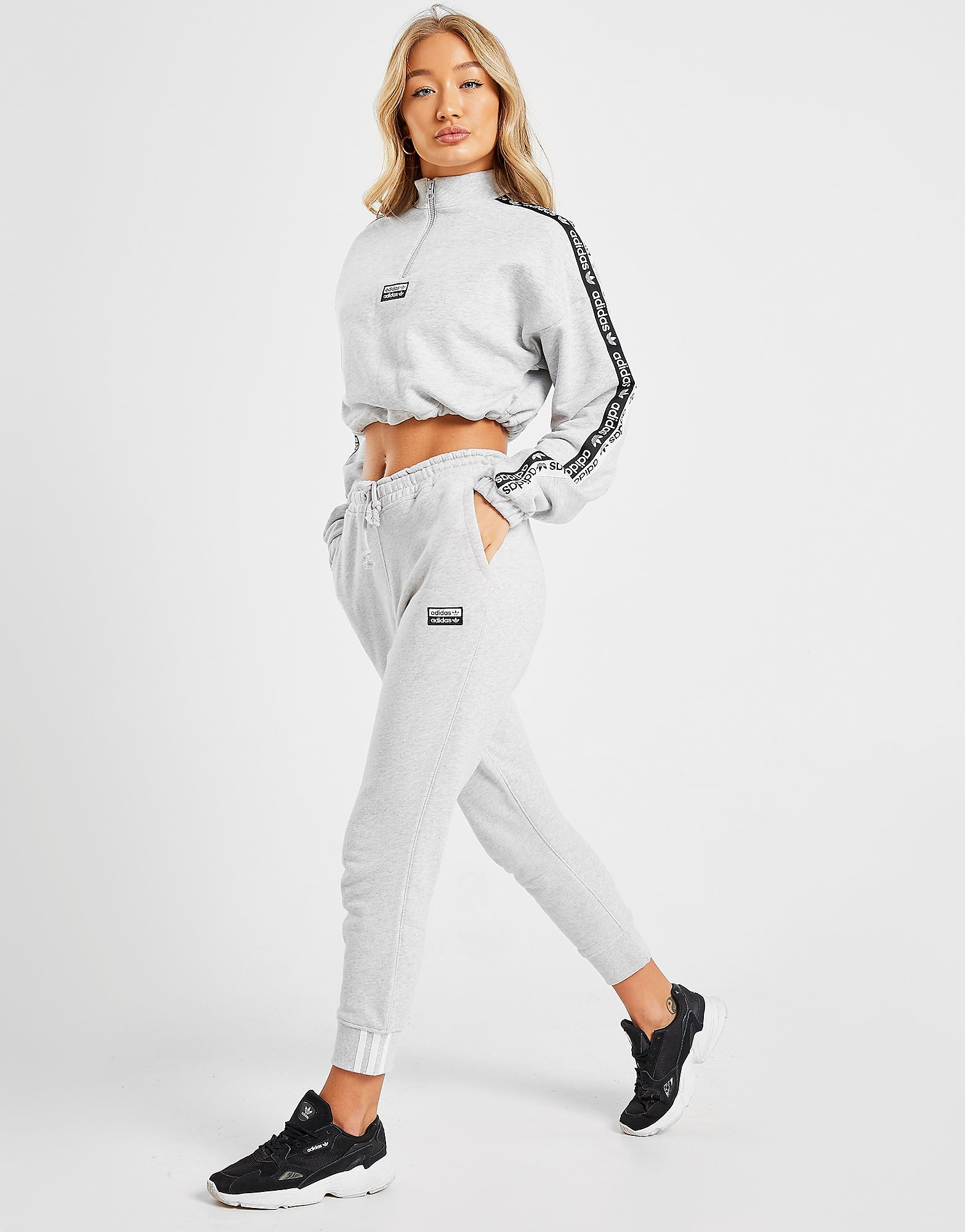 

adidas - Light Grey Heather/Black - Womens, Light Grey Heather/Black