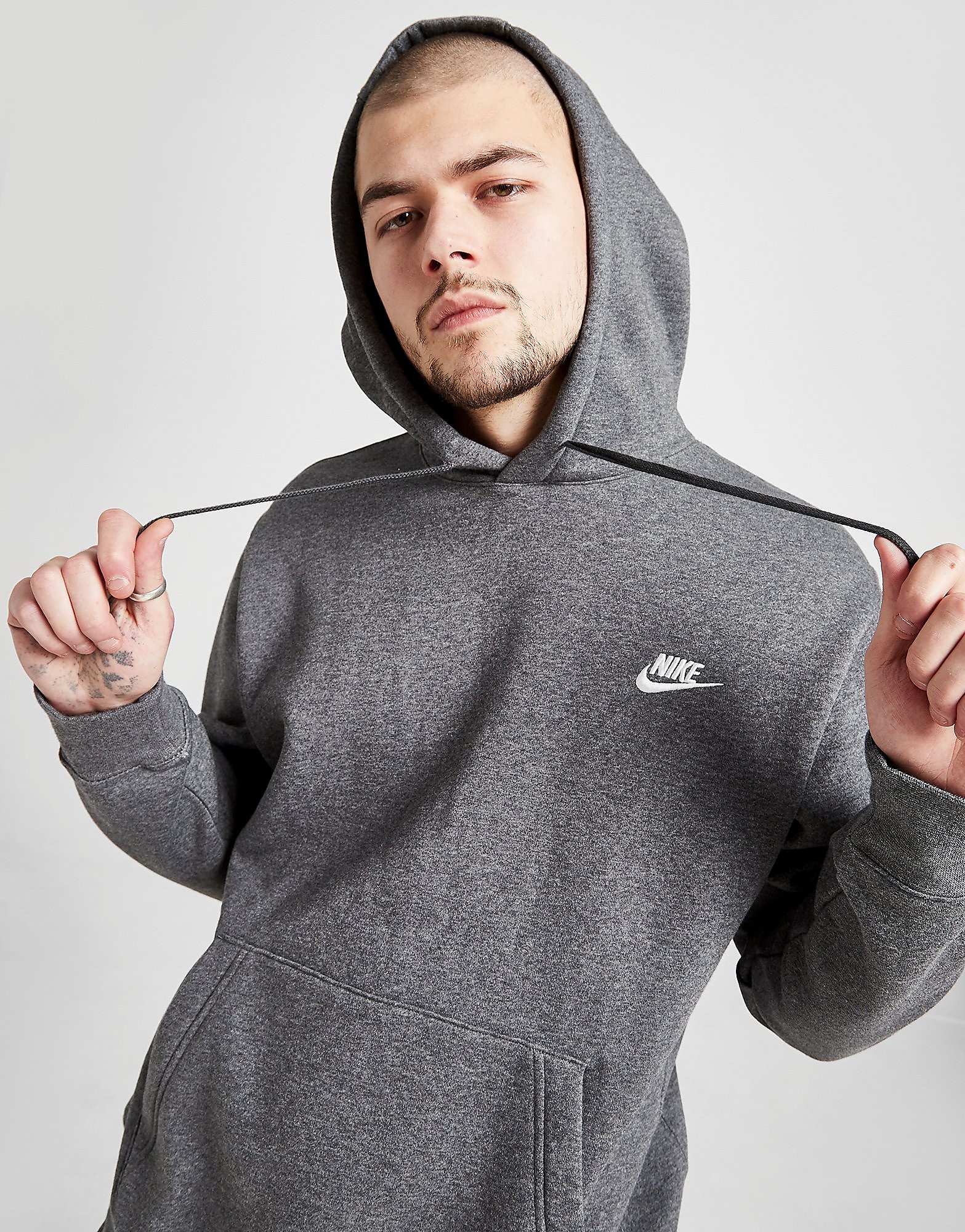 

Nike Foundation Hoodie - Charcoal Heather/Anthracite/White - Mens, Charcoal Heather/Anthracite/White