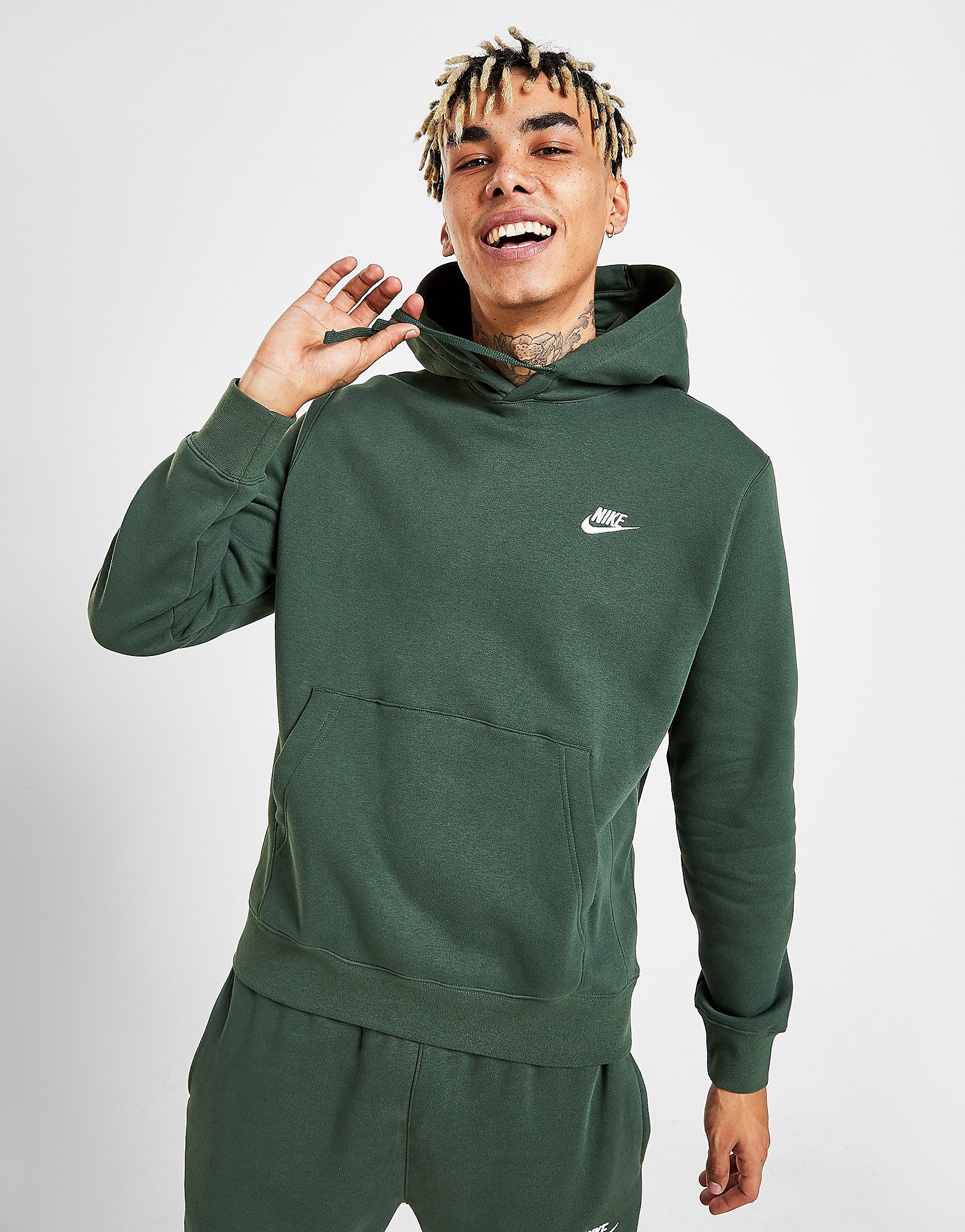 

Nike Foundation Hoodie - Galactic Jade/Galactic Jade/White - Mens, Galactic Jade/Galactic Jade/White